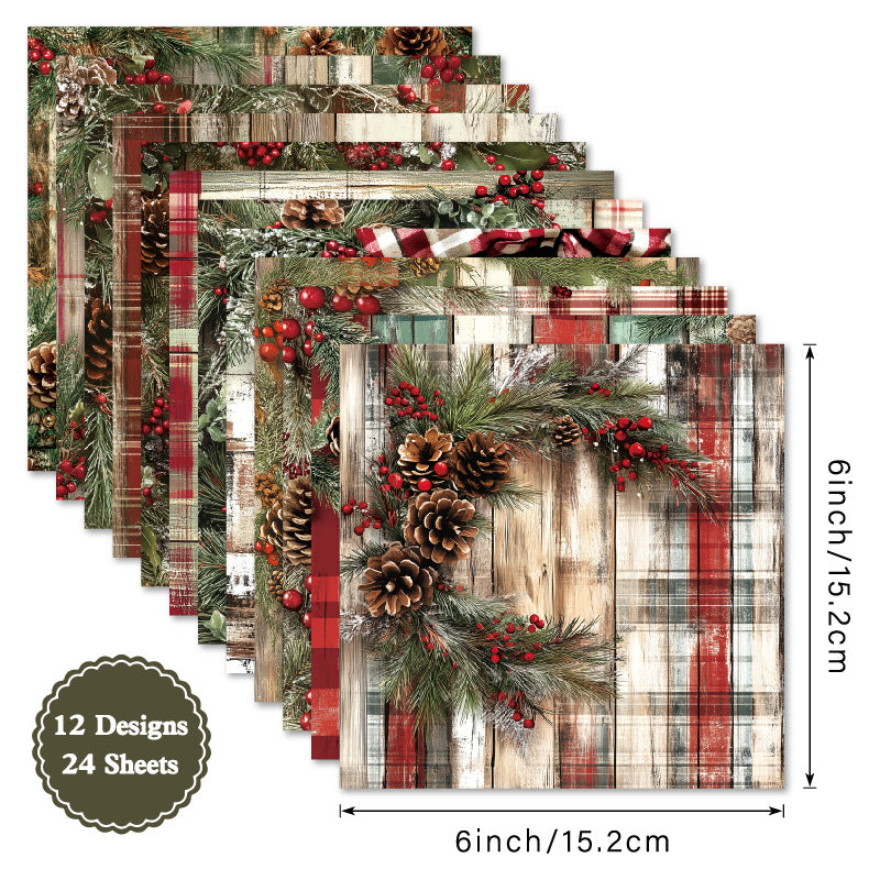 6 inch Christmas Scrapbook Paper Pad SKP2615