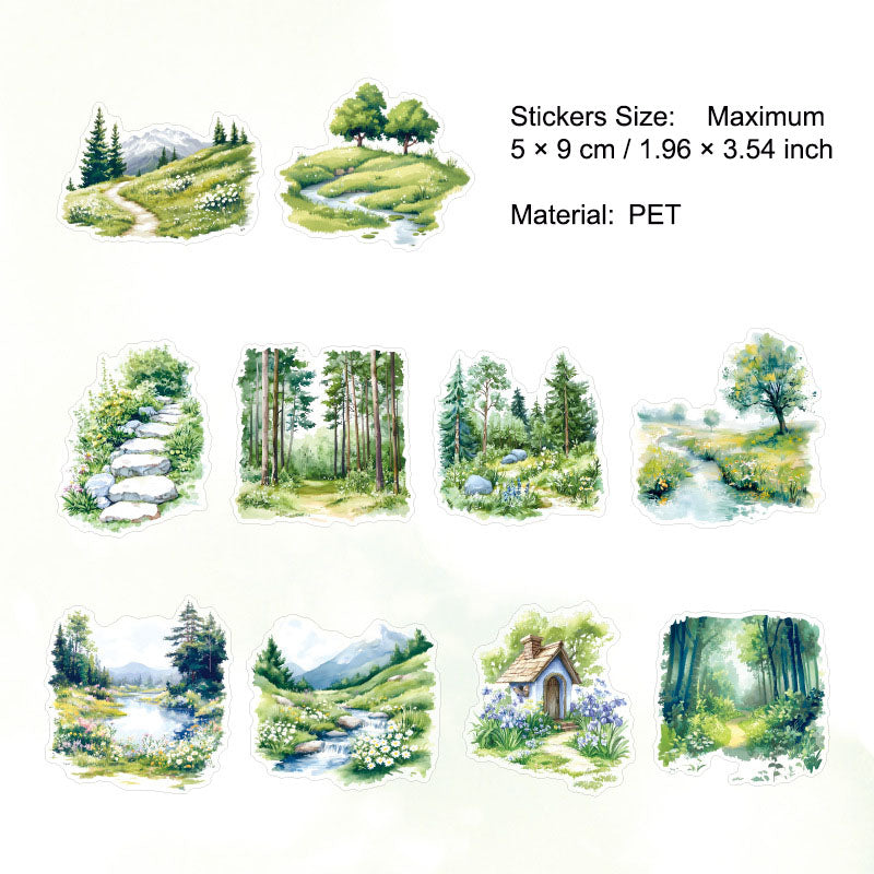 20 Pcs Garden Theme PET Stickers MYDLY