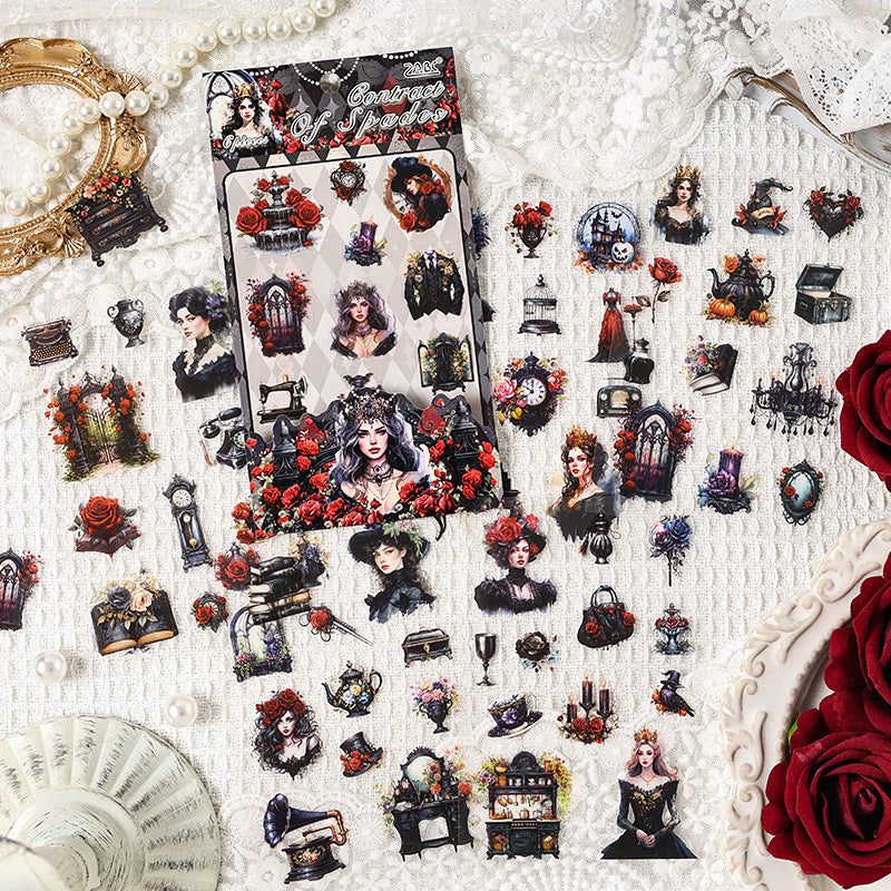 6 Sheets Gothic Fantasy PET Stickers AYQW