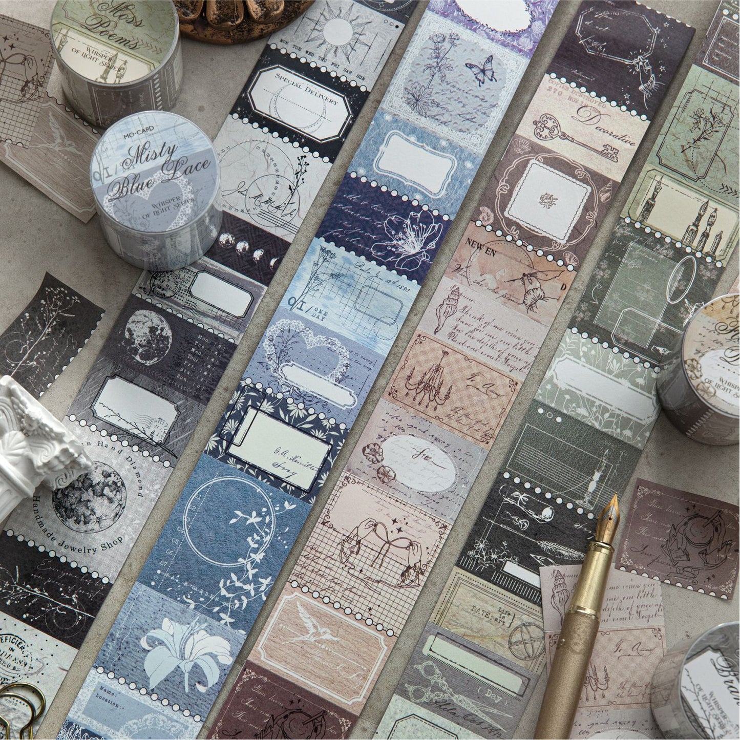 1 Roll Vintage Journal Stickers Tape WGQX