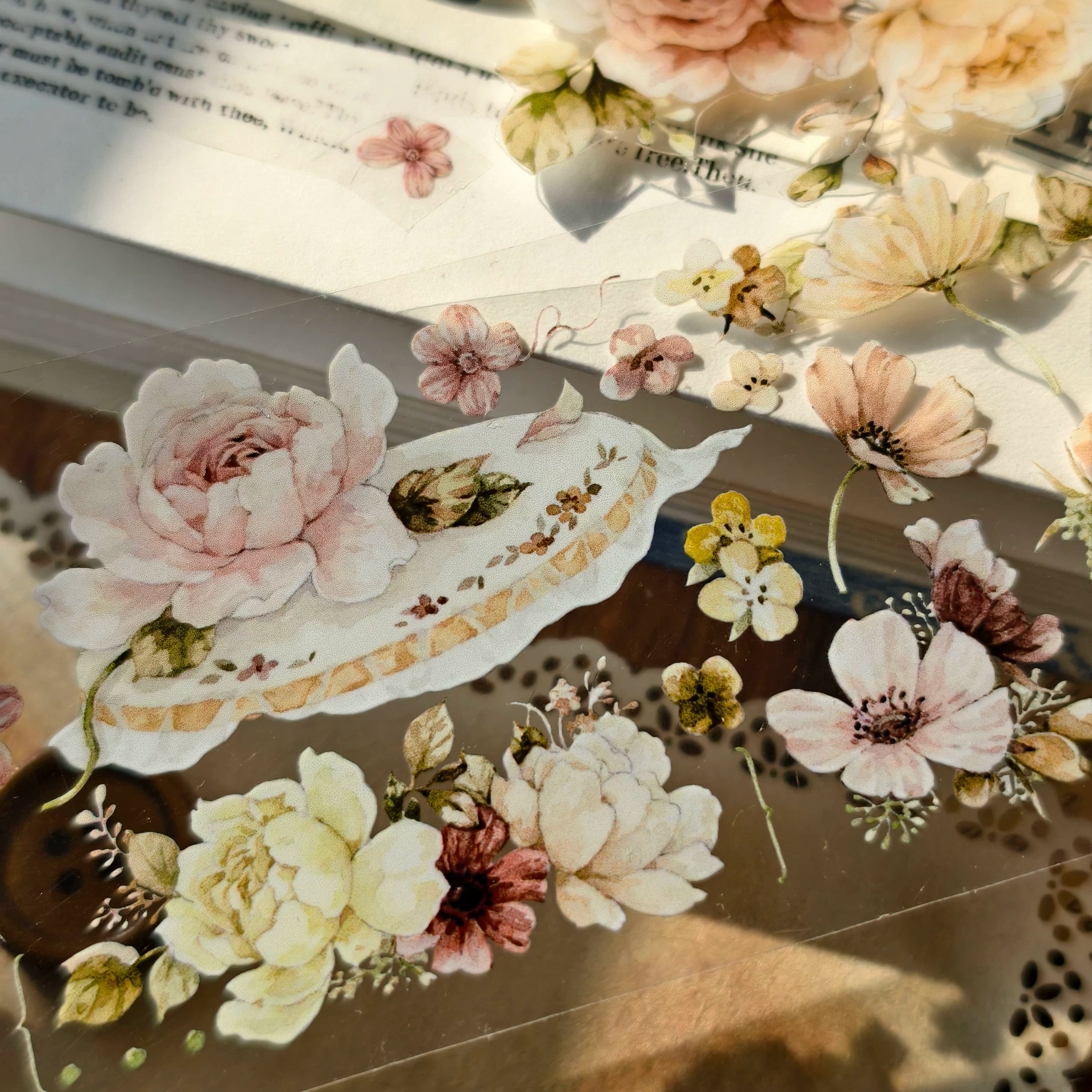 Floral Decorative Tape Rolls- Half-Creek Moonlight