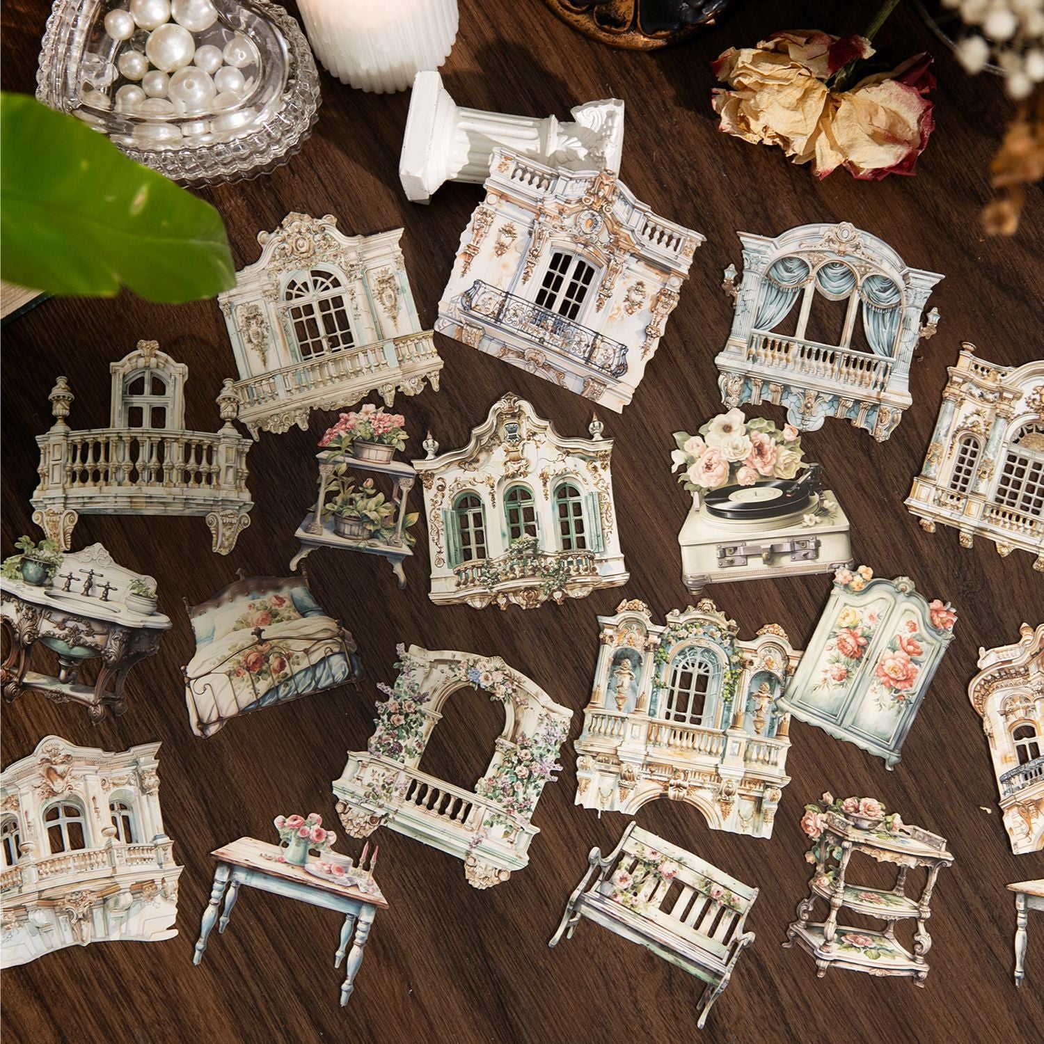 20 Pcs Manor Door Window Cardstock MHZY