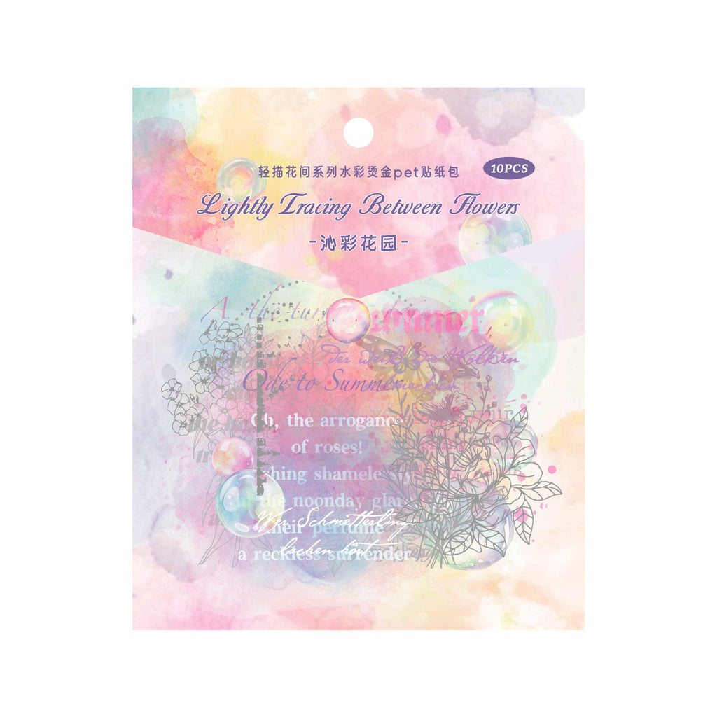 10 Pcs Watercolor Quote PET Stickers QMHJ