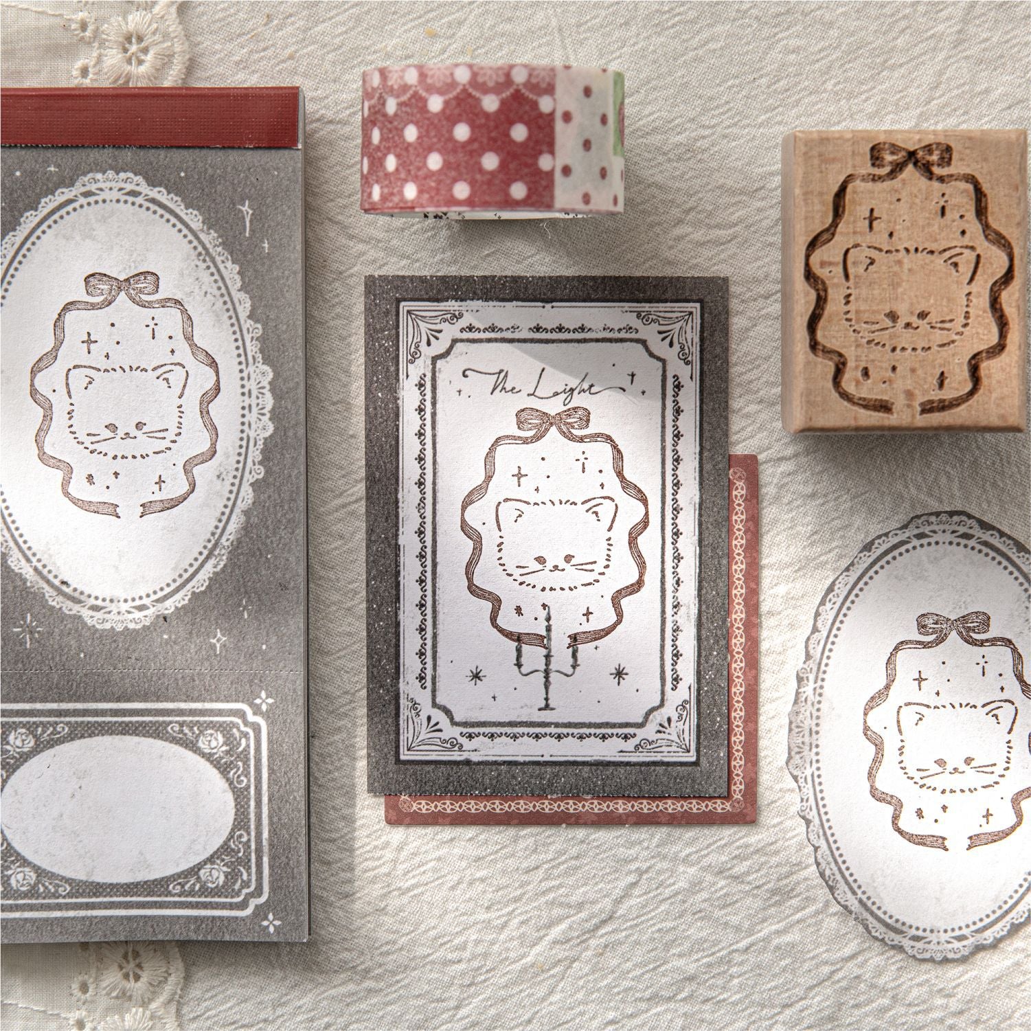 Cute Cat Wooden Stamp MYRM