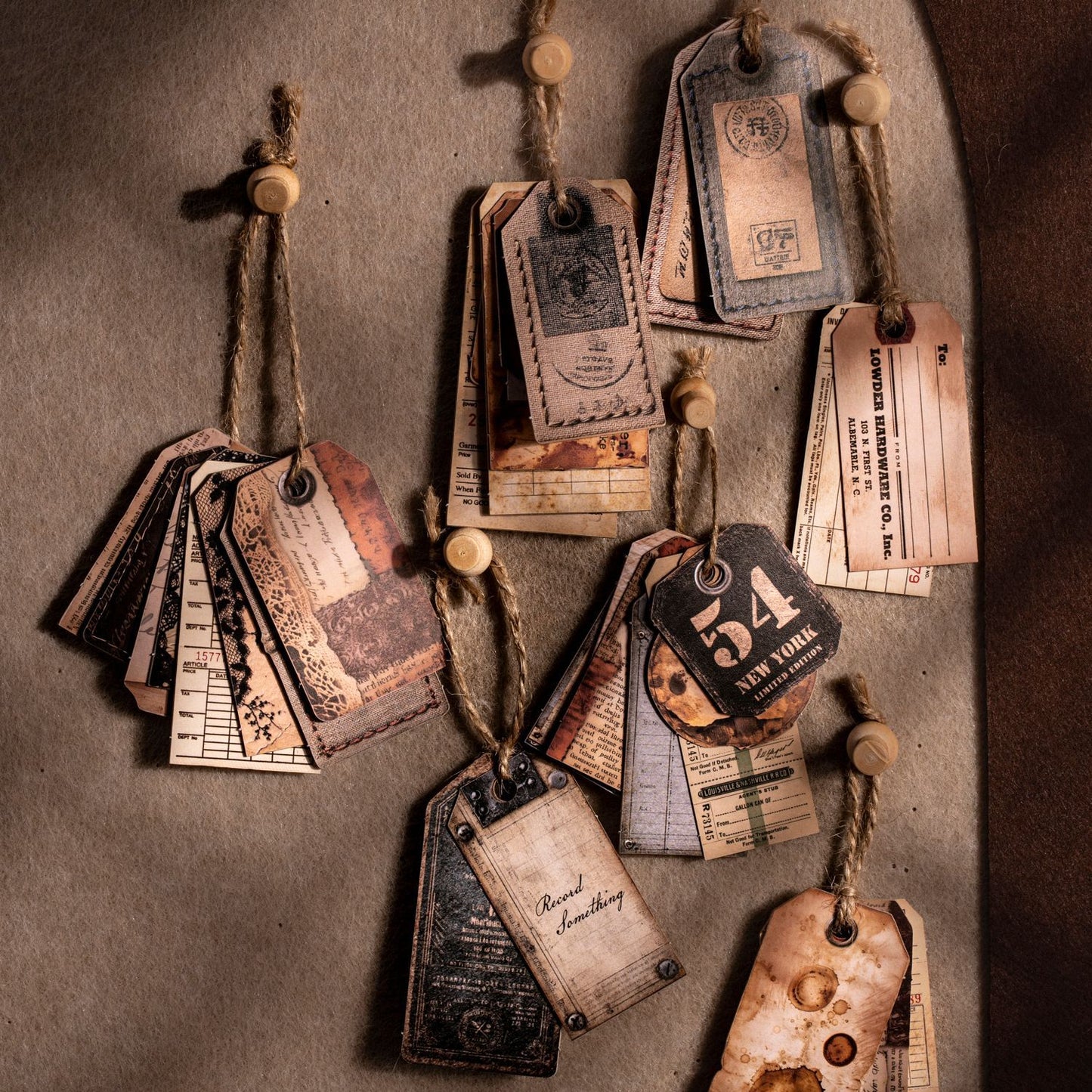 15 Pcs Vintage Tag Stickers BQSZG