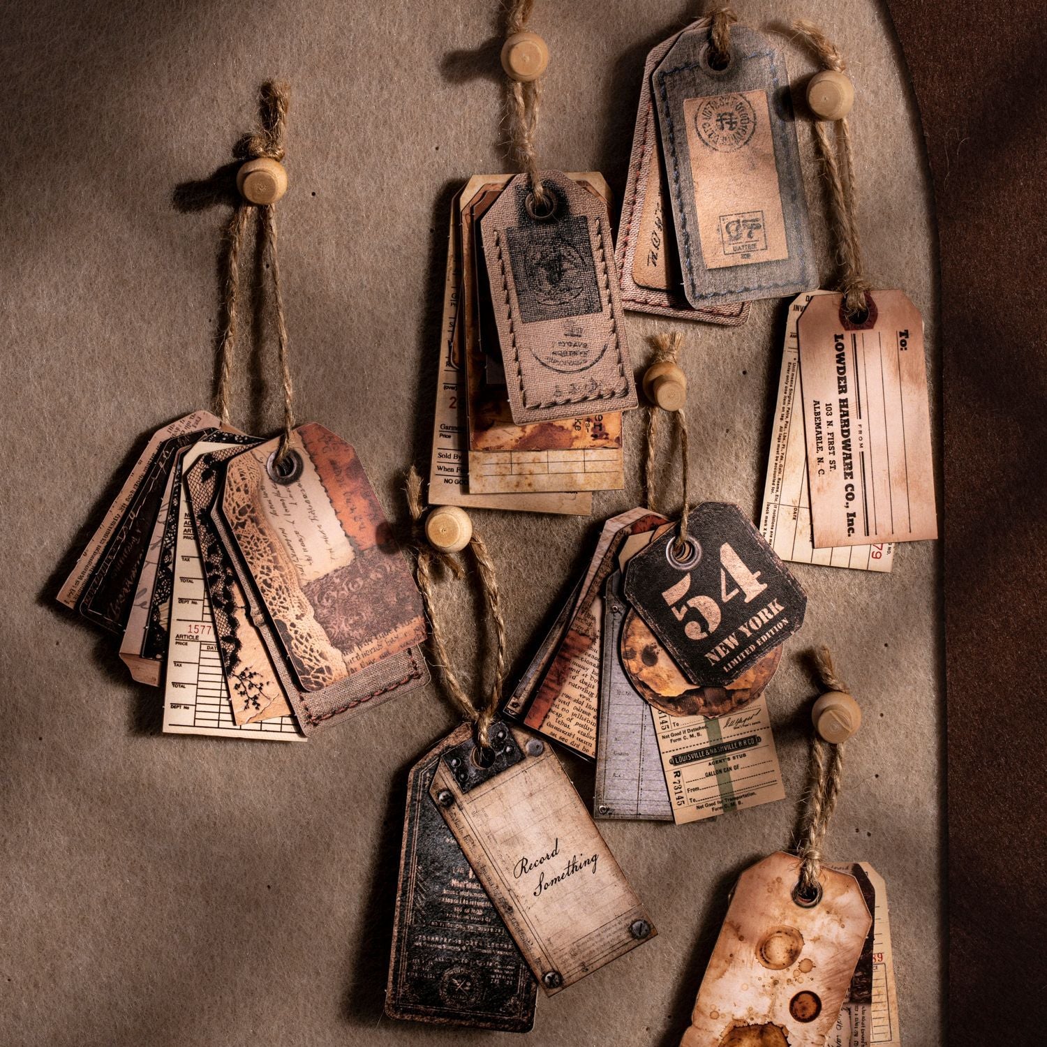 15 Pcs Vintage Tag Stickers BQSZG