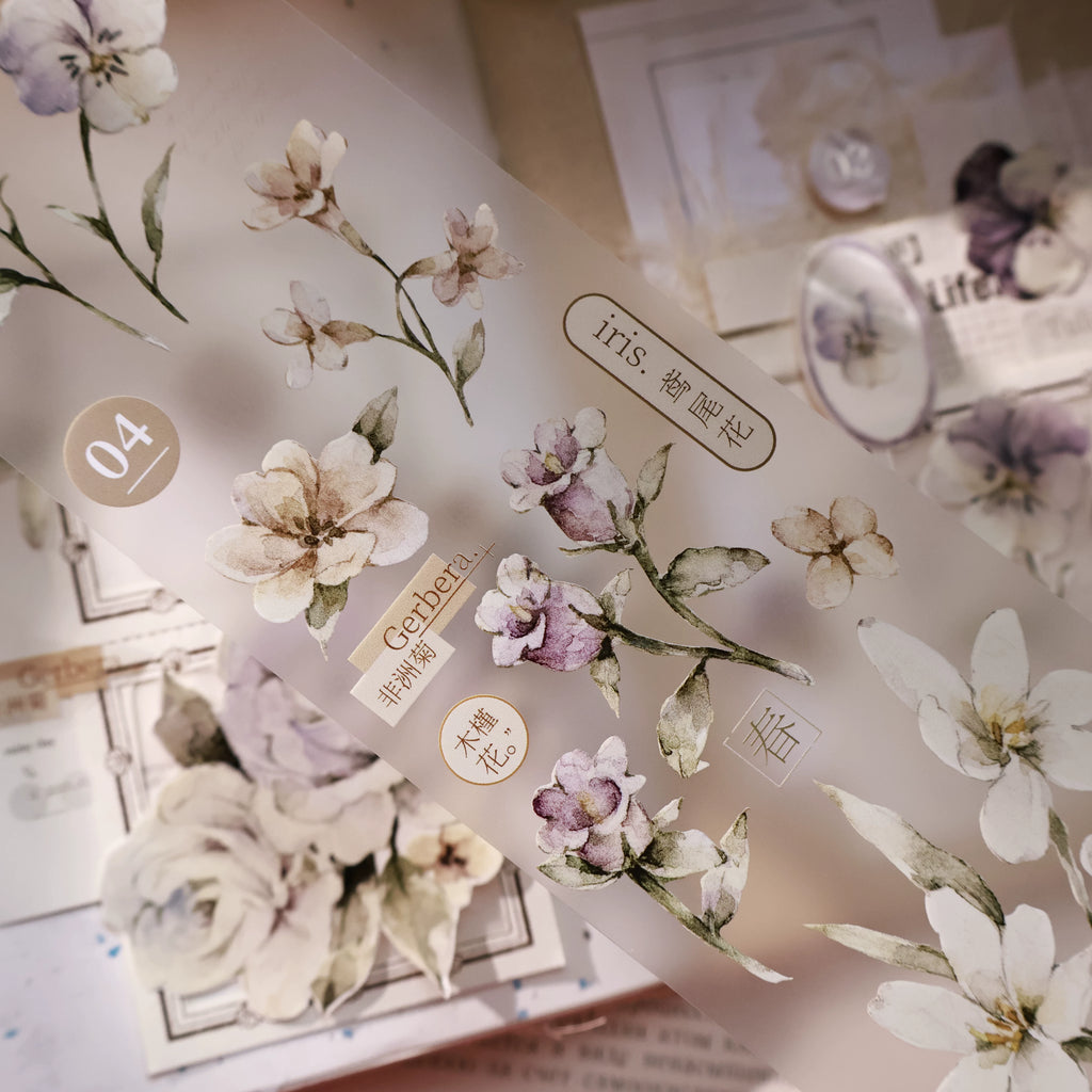 Floral Decorative Tape Rolls- Wind-Whispered Slumber