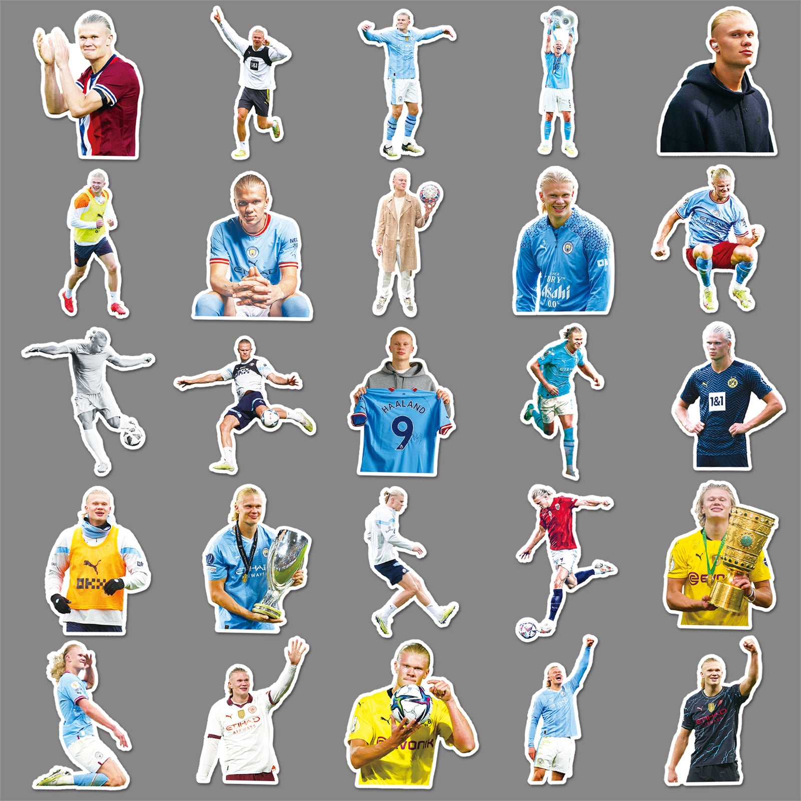 50Pcs Football Theme Waterproof Vinyl Stickers STY12