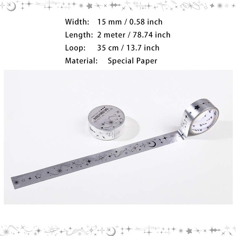 1 Roll Creative Silver Deco Tape RYHBSS
