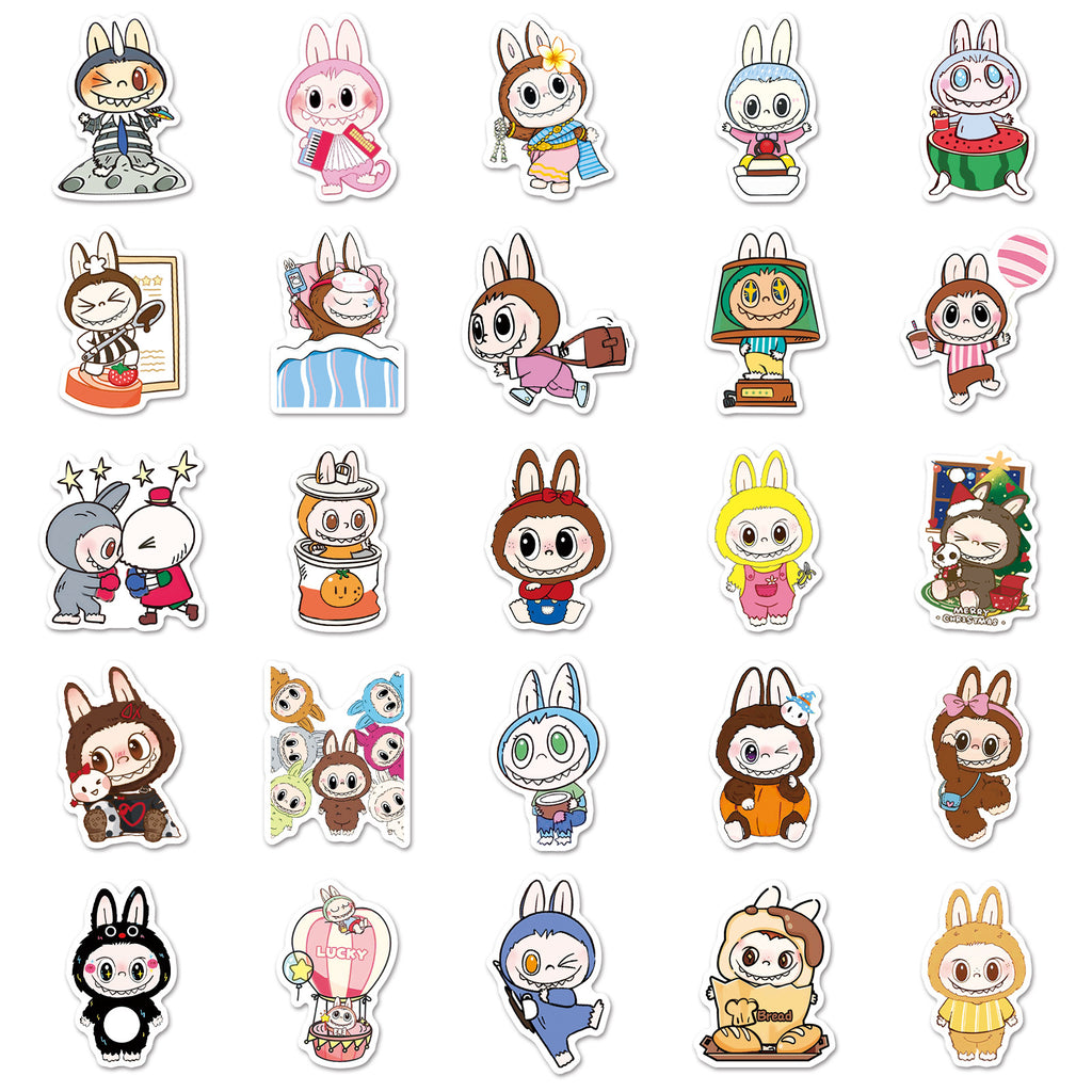 50Pcs Playful Monster Friends Vinyl Stickers LBB01