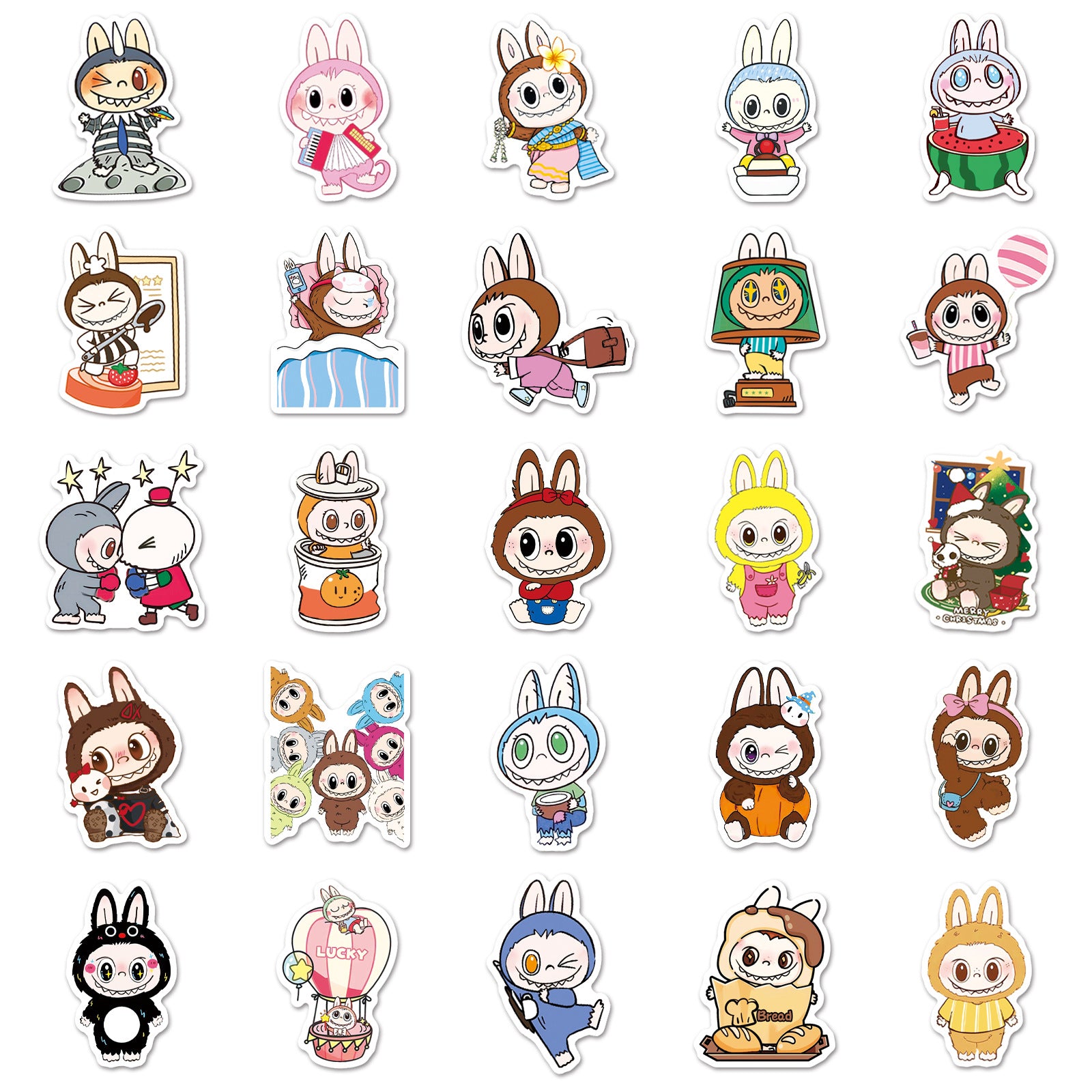 50Pcs Playful Monster Friends Vinyl Stickers LBB01