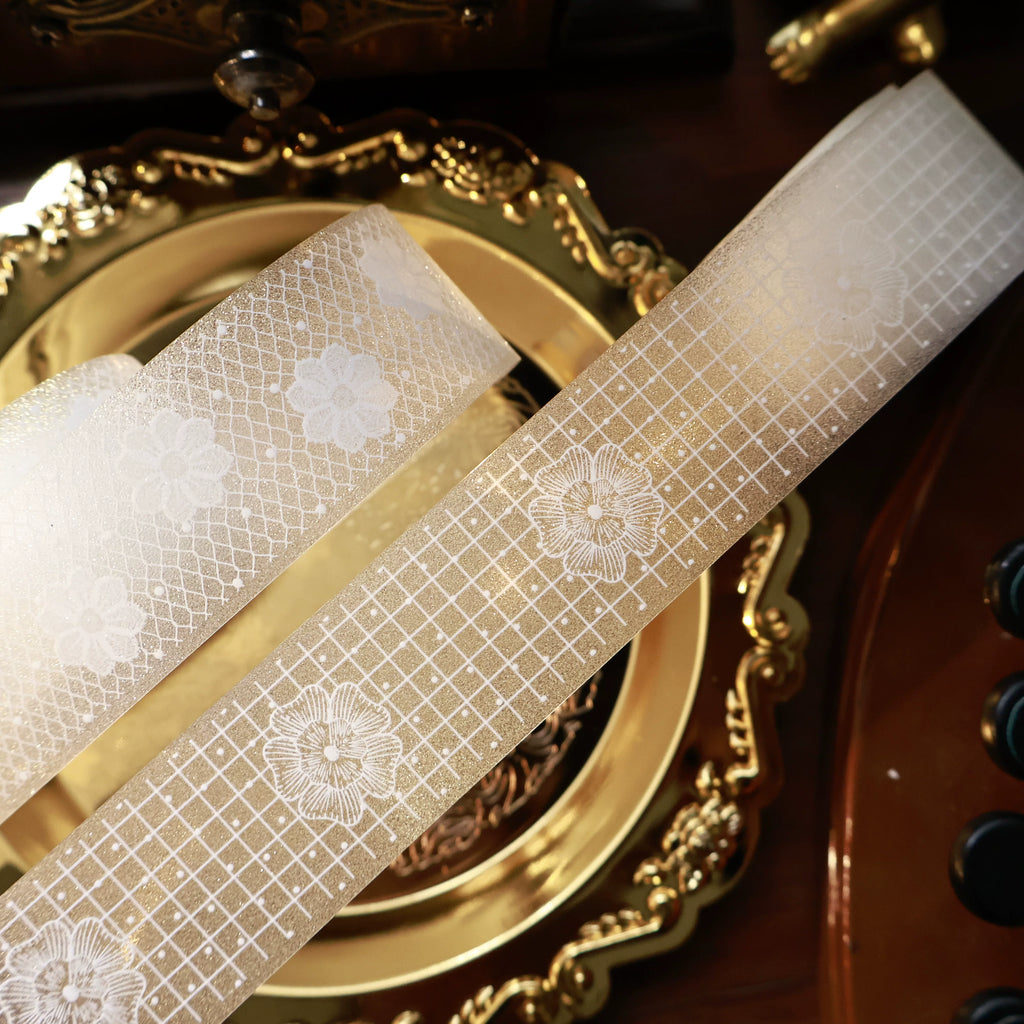 Floral Decorative Tape Rolls- Pure White Guipure