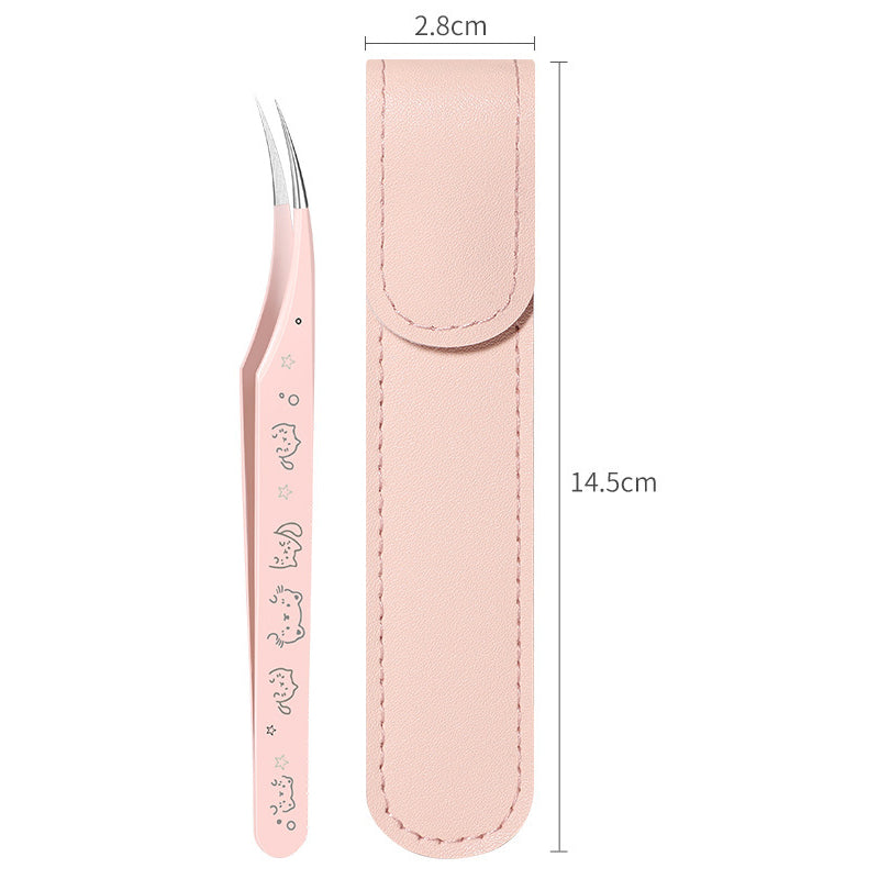 Precision Craft Tweezers with Leather Pouch