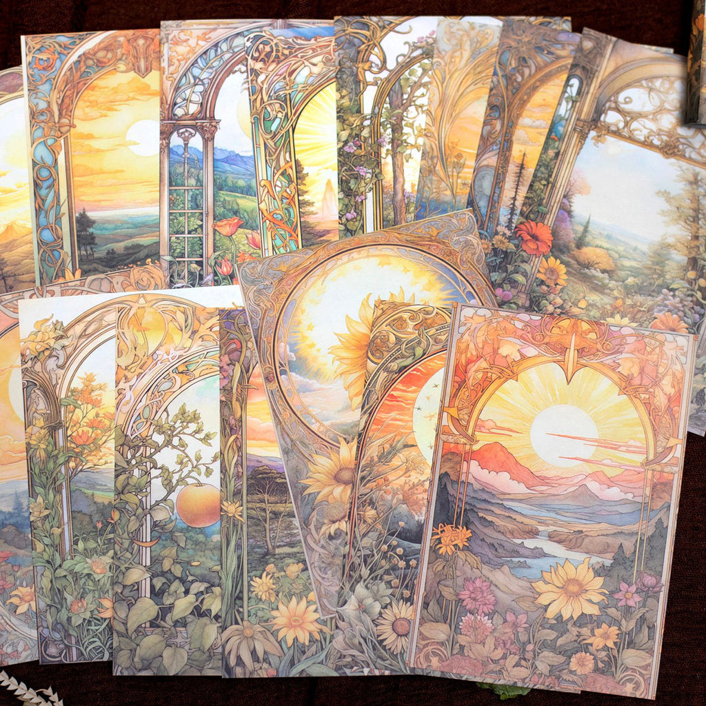 30 Pcs Door Them Junk Journal Paper SJZW