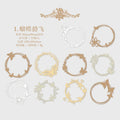 10 Pcs  Wreath Cutlout Paper YYYY