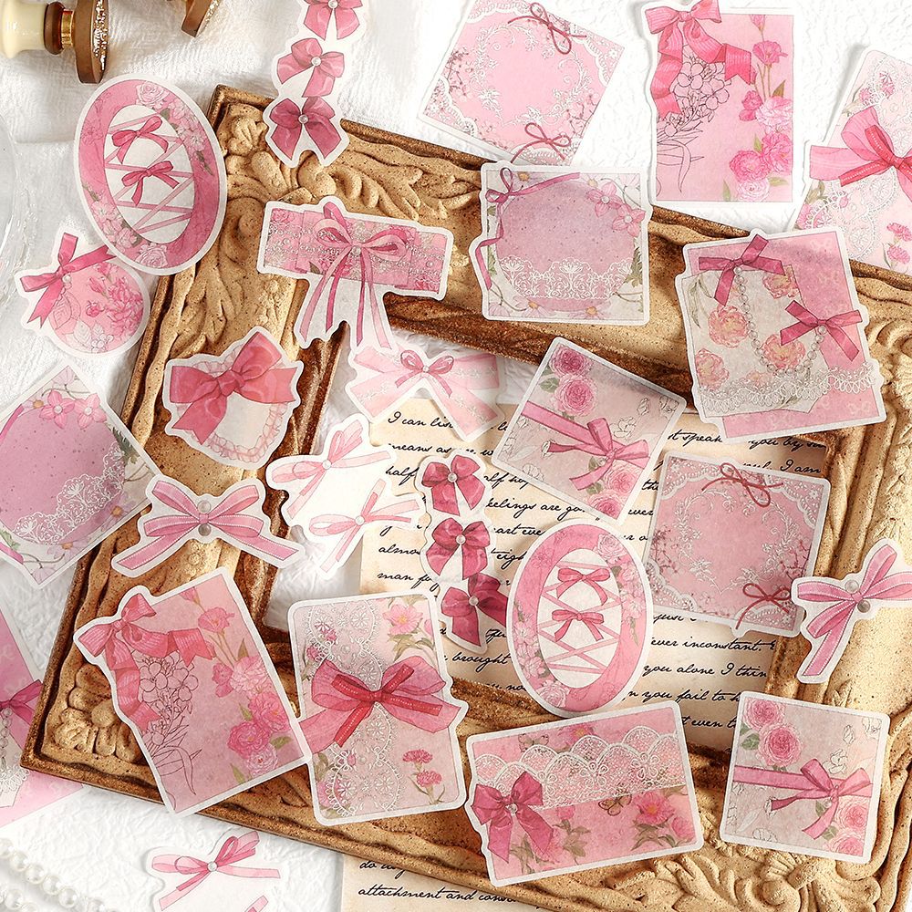 30 Pcs Bow-knot Themd Washi Stickers WRMX