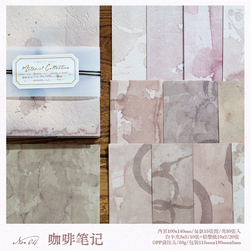 30 Sheets Texture Scrapbook Paper RQEZ