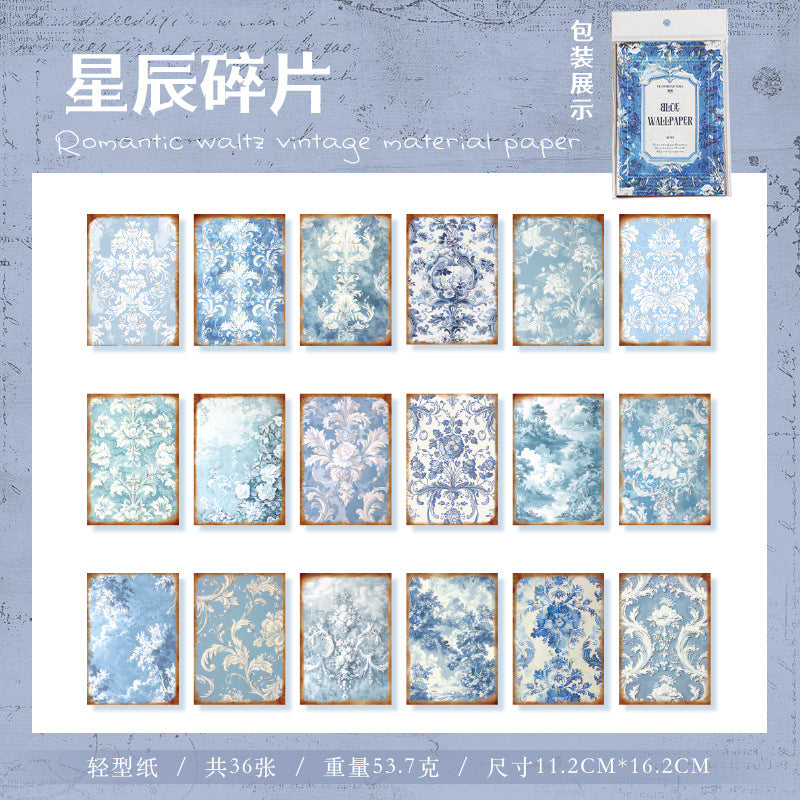 36 Pcs Vintage Scrapbook Paper LMHEZ