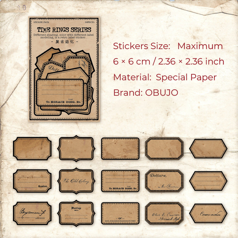 30 Pcs Vintage Lable Stickers SGNL