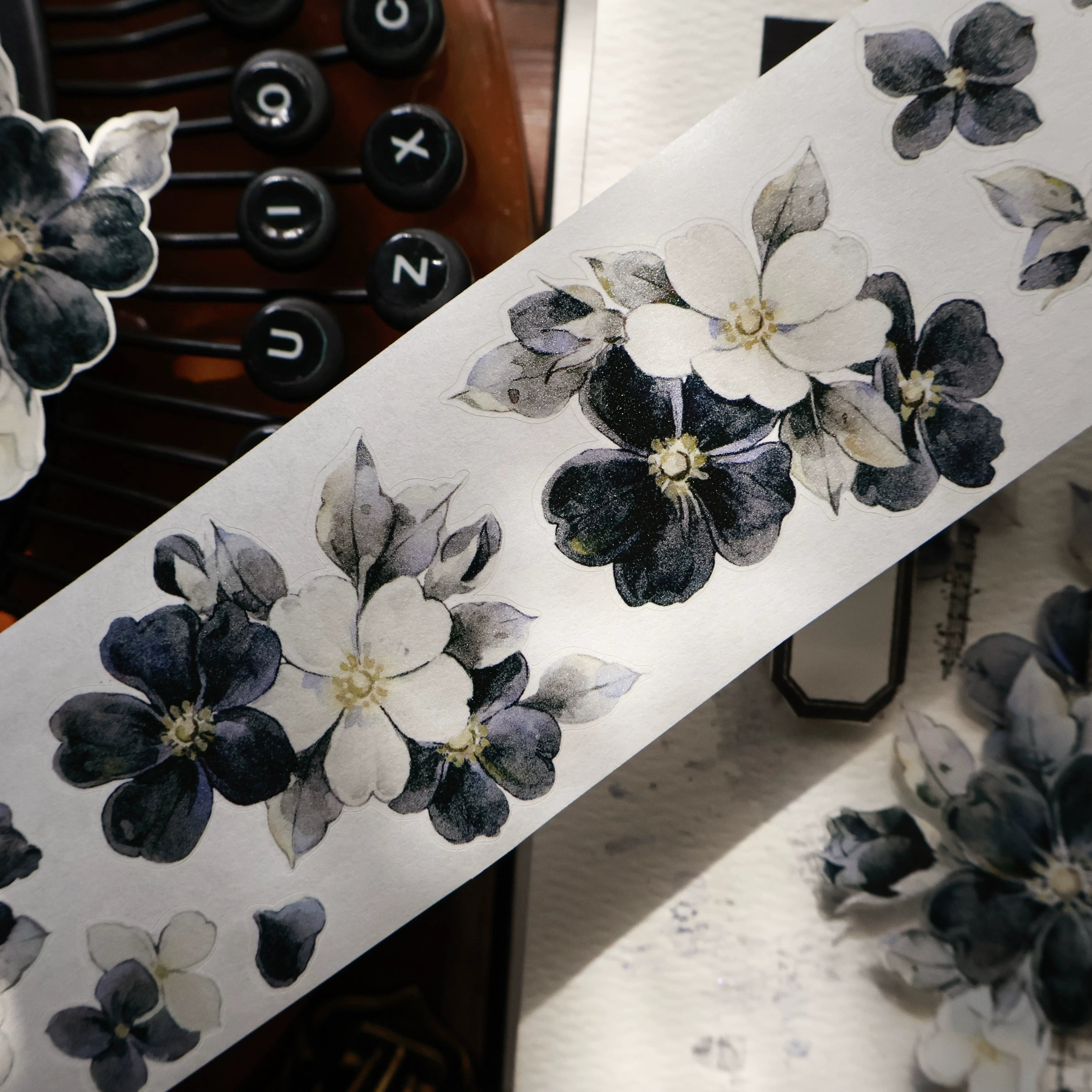 Floral Decorative Tape Rolls- Monochrome Monologue