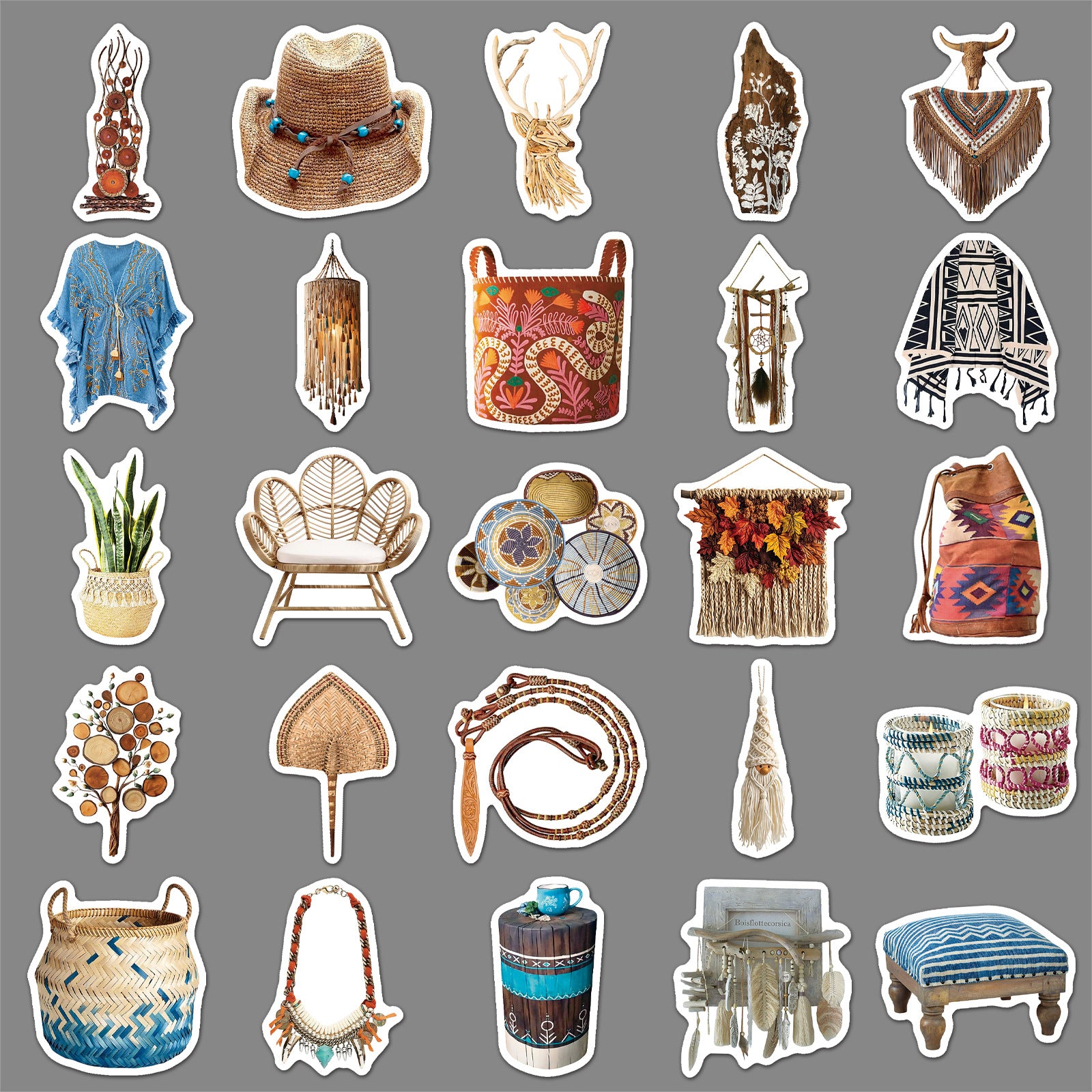 50PCS Boho Waterproof Vinyl Stickers BHO08