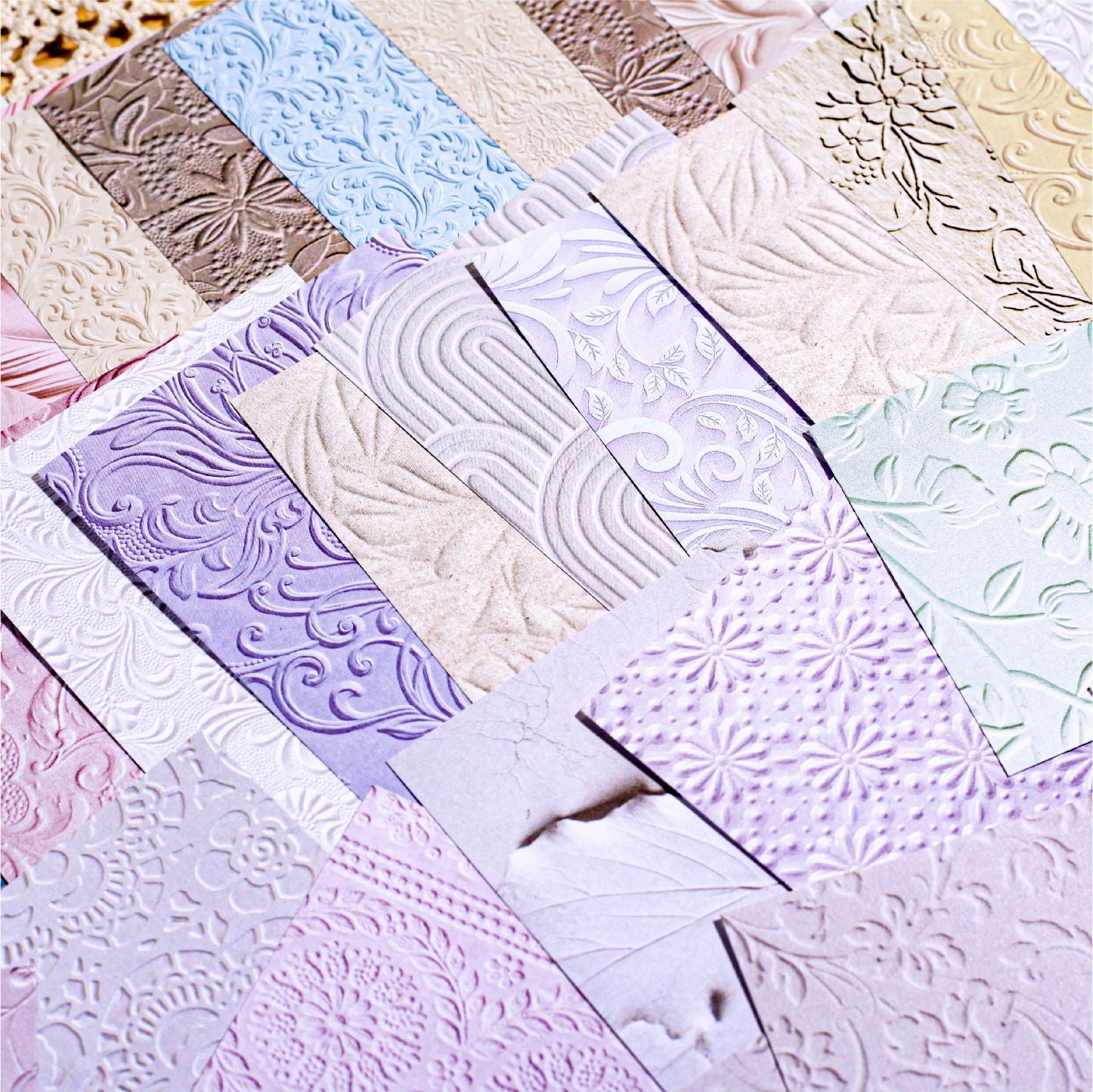 16 Sheets Vintage Texture Scrapbook Paper HJXL