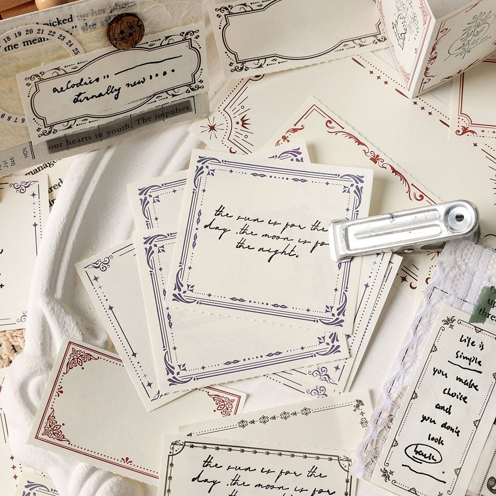 50 Pcs Vintage Notepad Paper JZRS