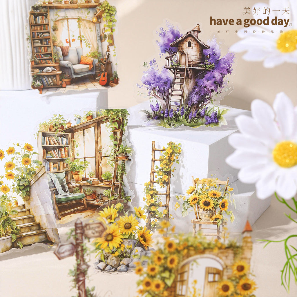 30 Pcs Garden Theme PET Stickers HYYJ