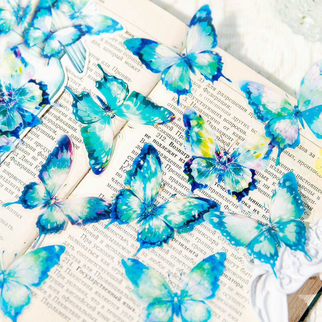 16 Pcs PET Butterfly Stickers XYHD