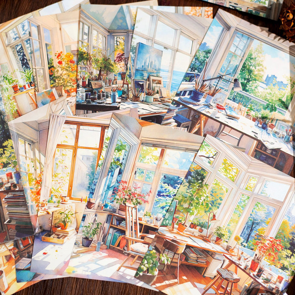 30 Pcs Shop Themed Scrapbook Paper QCJJ