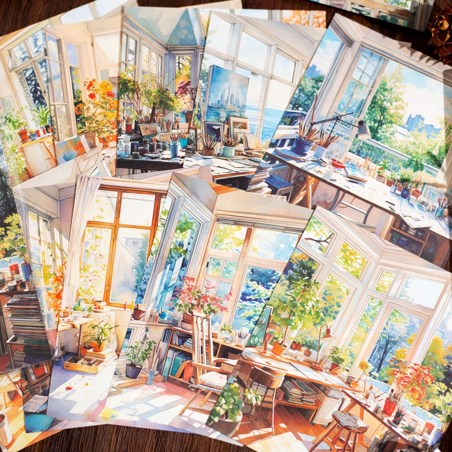 30 Pcs Shop Themed Scrapbook Paper QCJJ