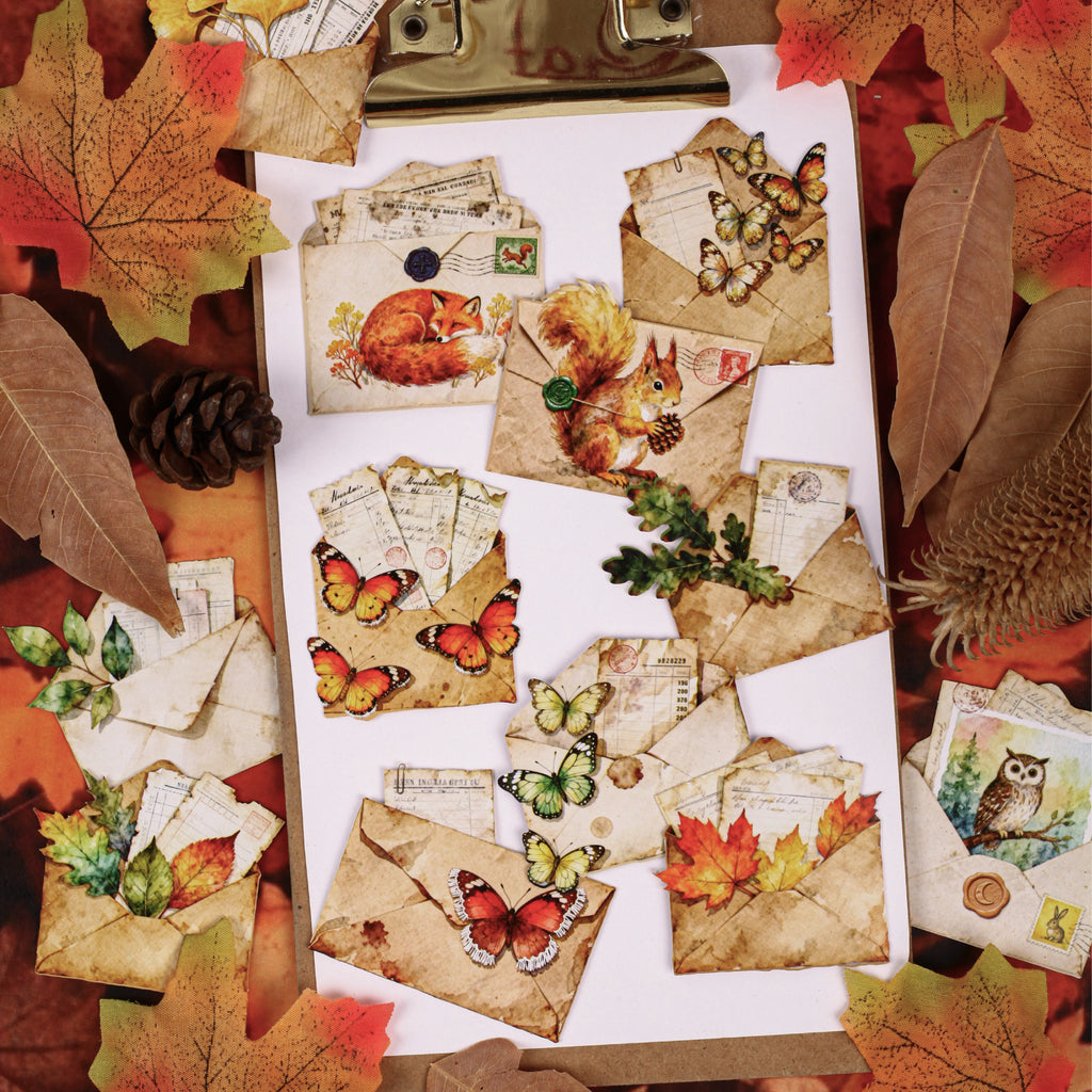 10 Pcs Envelope Themed Stickers YFLX