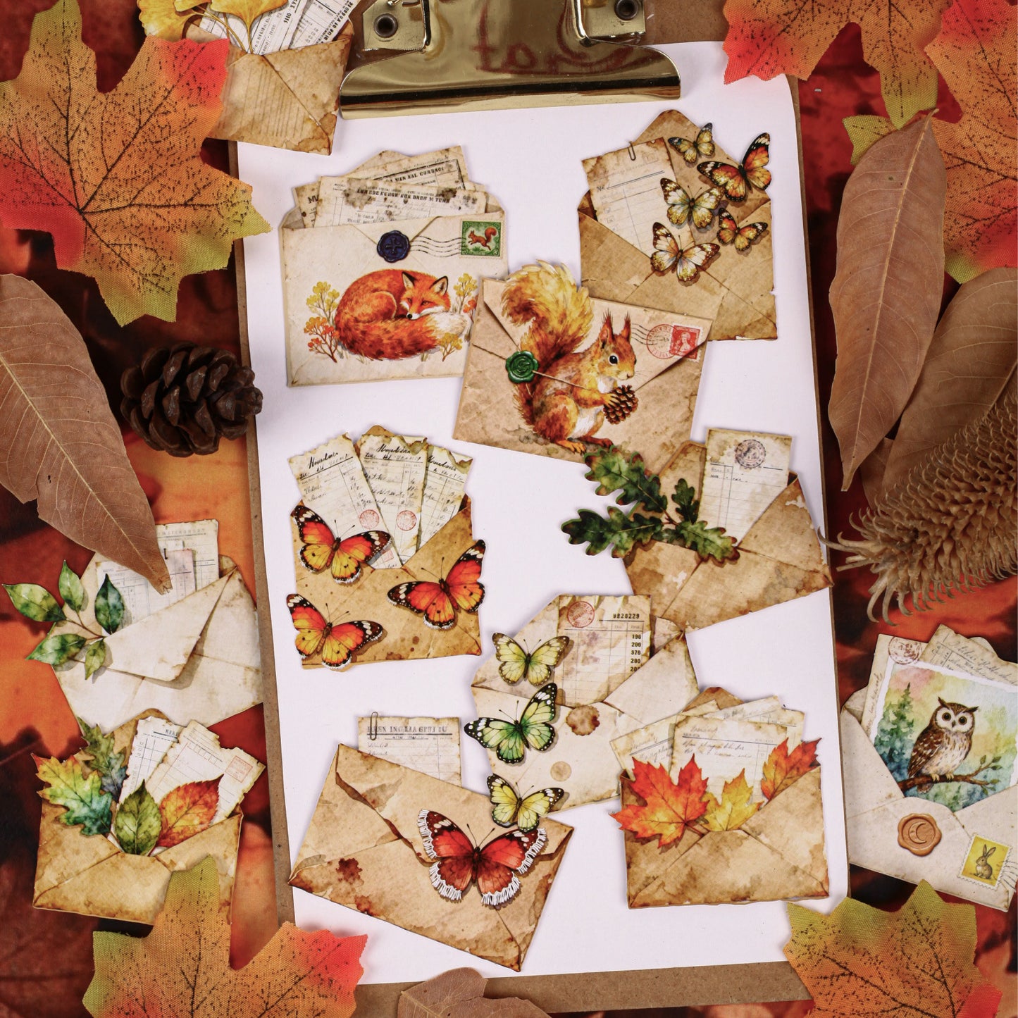 10 Pcs Envelope Themed Stickers YFLX