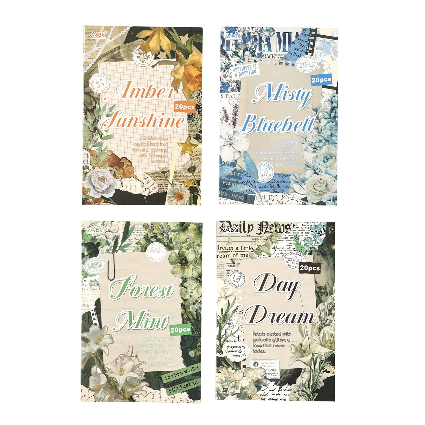 20 Sheets Creative Journal Stickers Book HJYS