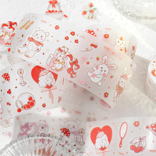 1 Roll Dessert Flower Planner PET Stickers Tape XRTPZ