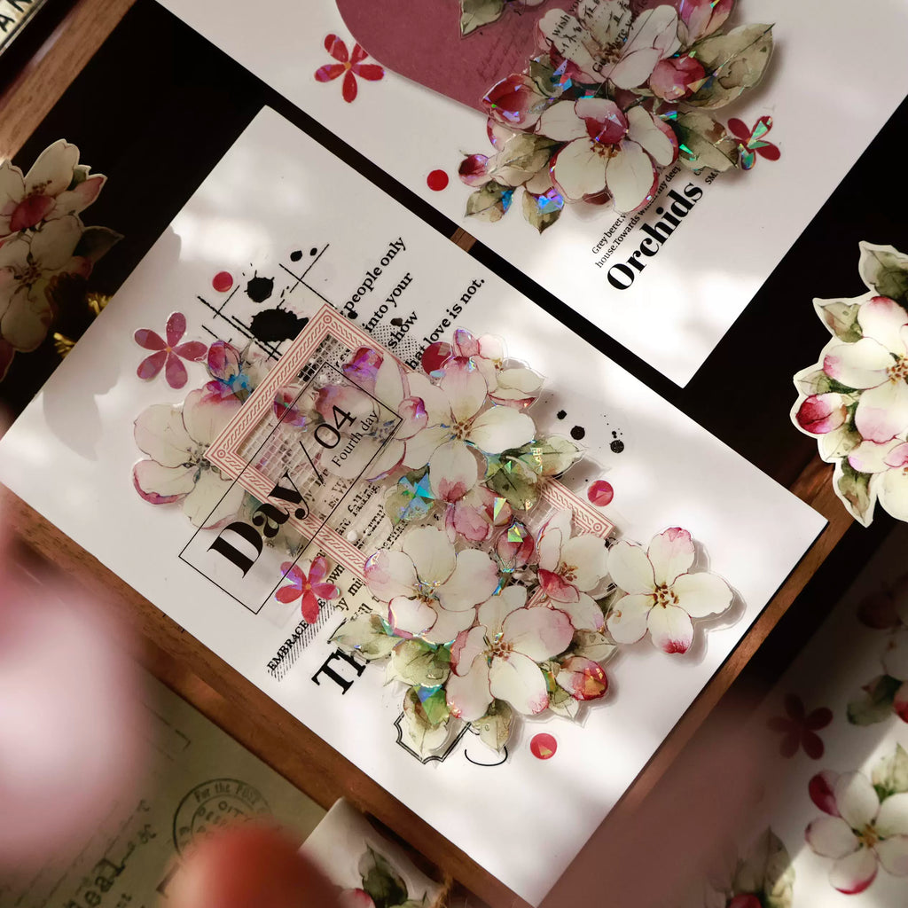 Floral Decorative Tape Rolls- Begonia