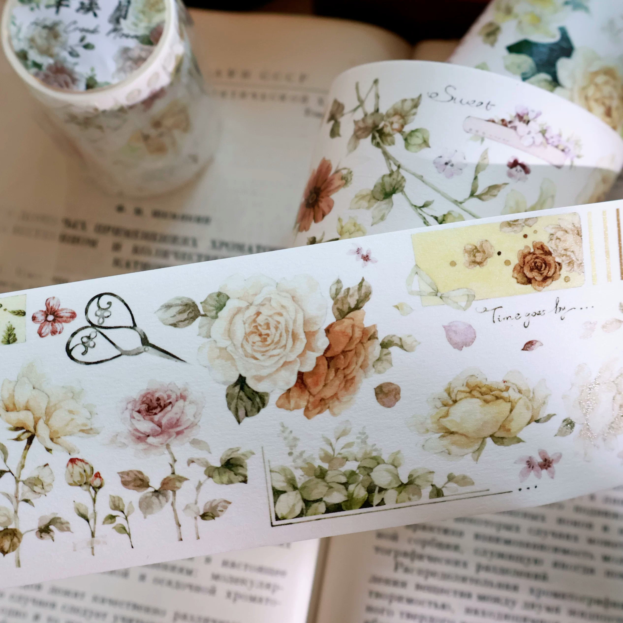 Floral Decorative Tape Rolls- Half-Creek Moonlight