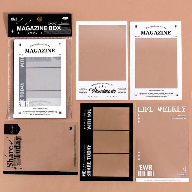 15 Pcs Film Music Frame PET Stickers - Magzine