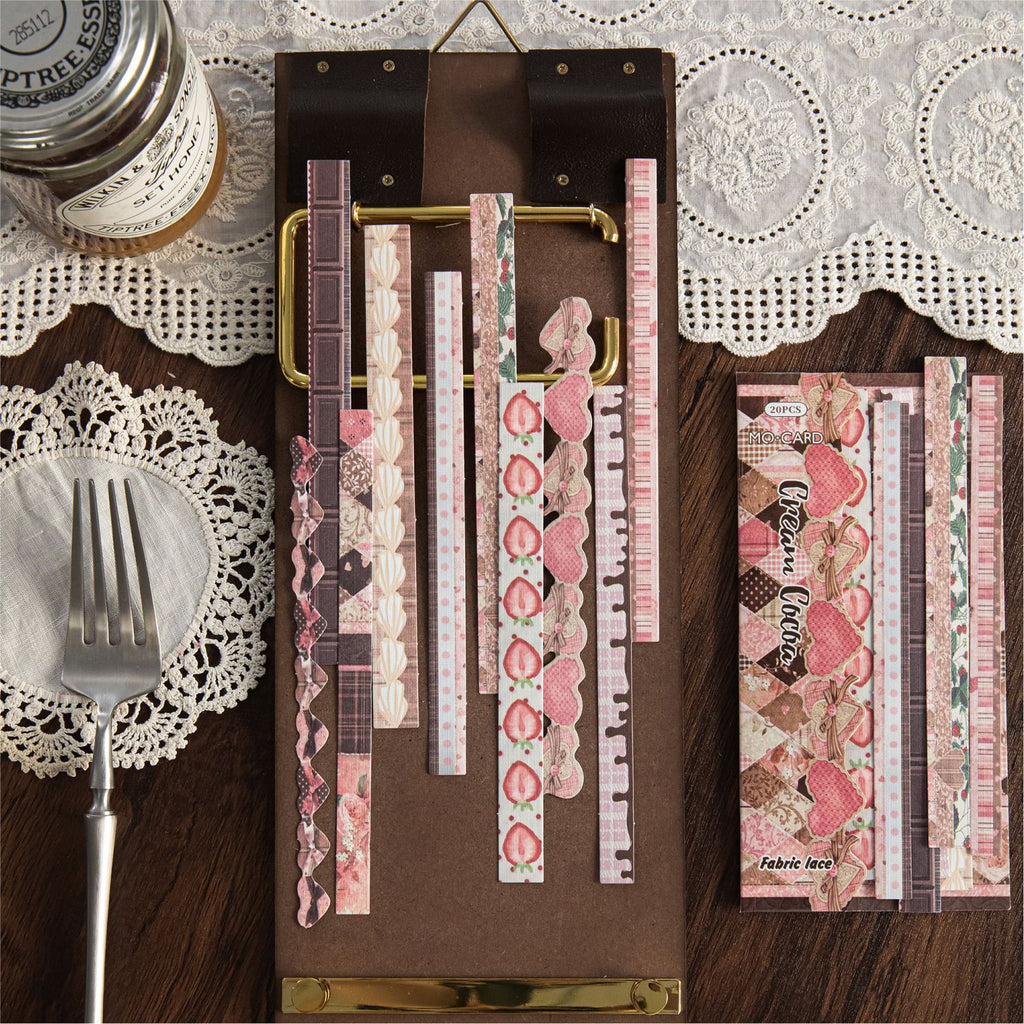 20 Pcs Vintage Floral Border Stickers BYHB