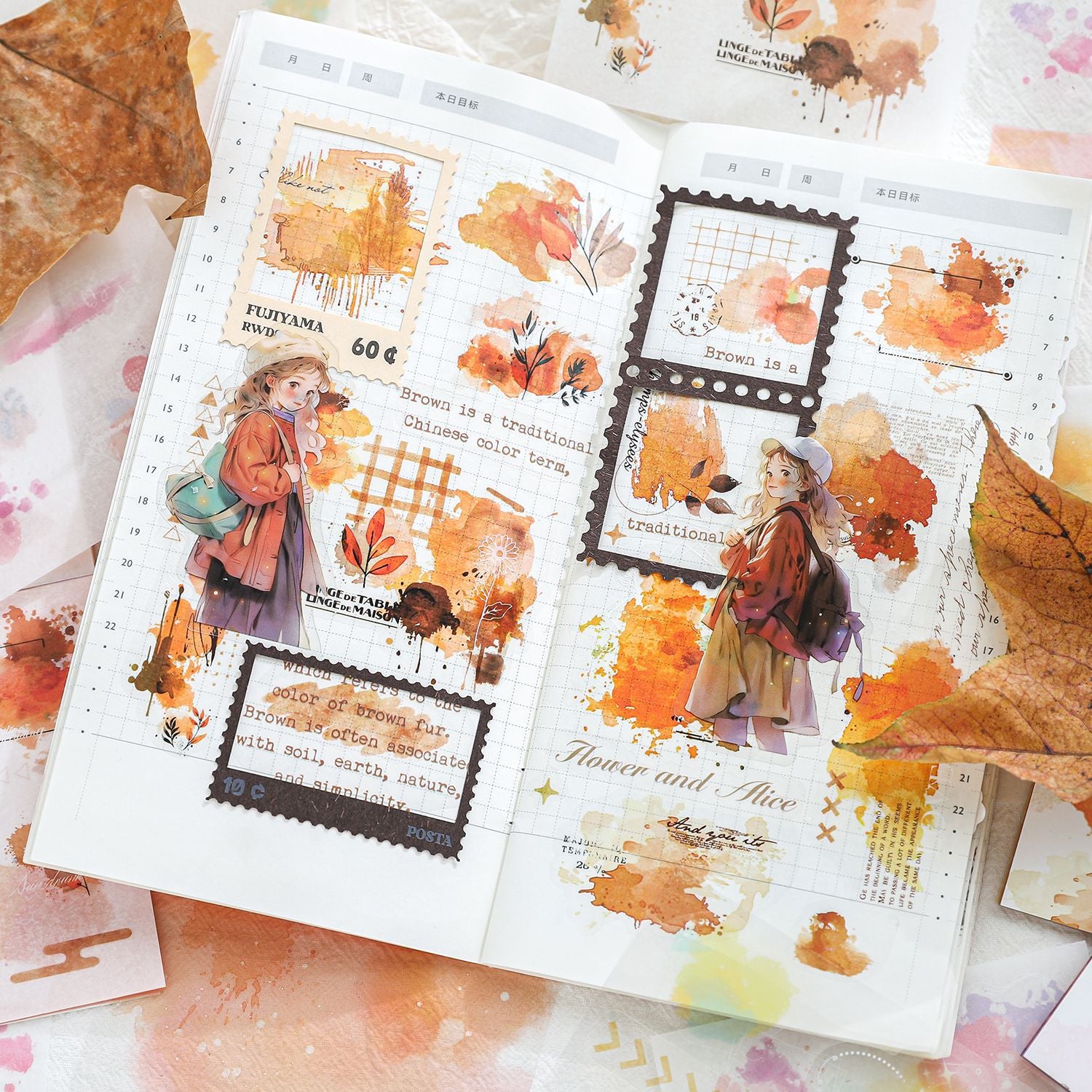 20 Sheets Color Blending Theme Stickers Book NGHM