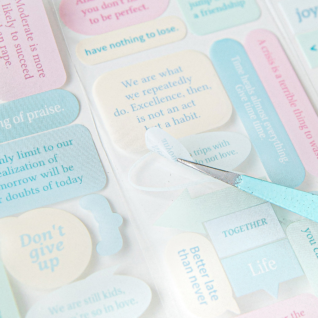 1 Roll Poem Die Cut Stickers Tape SHSSS