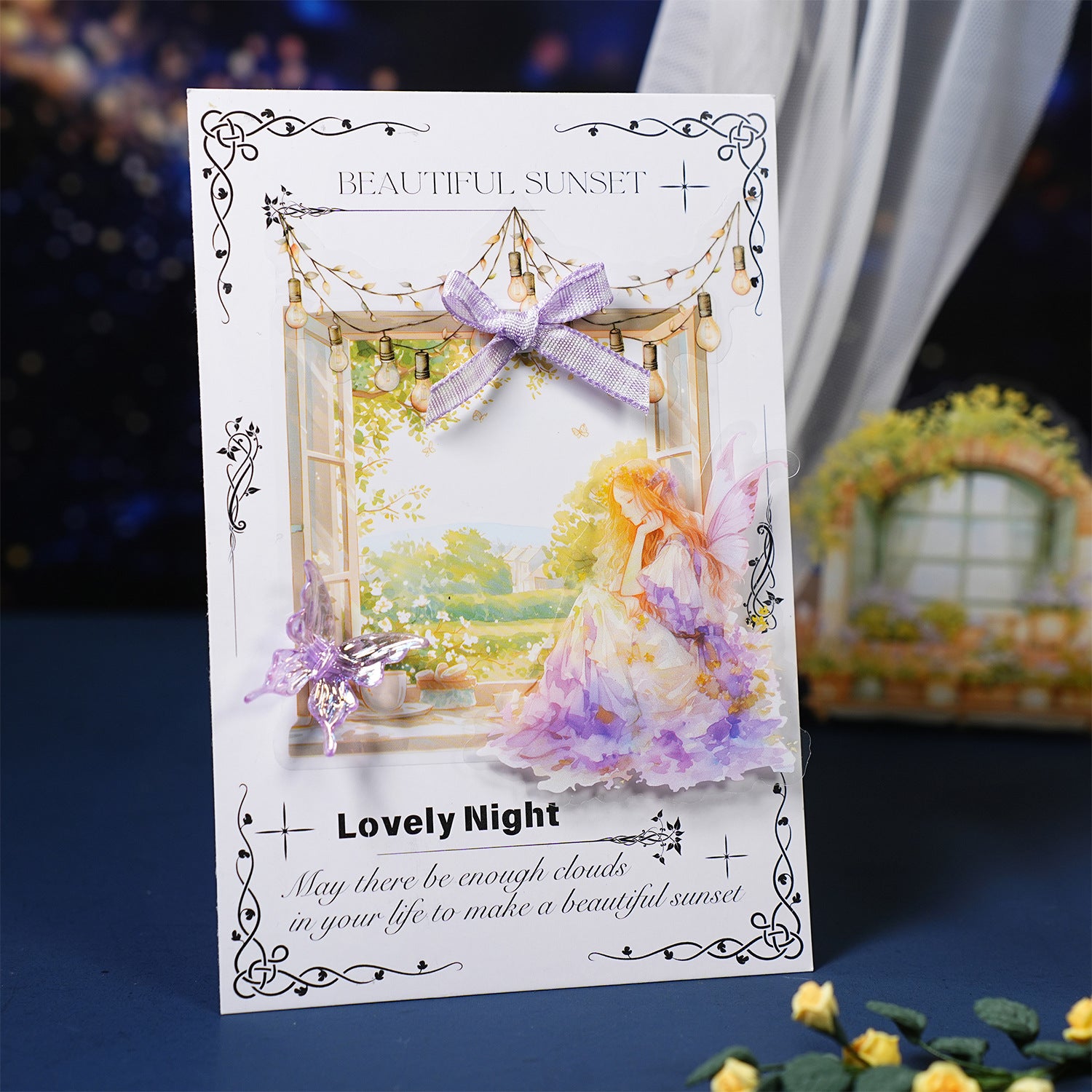 16 Pcs Light and Window PET Stickers DLYSC