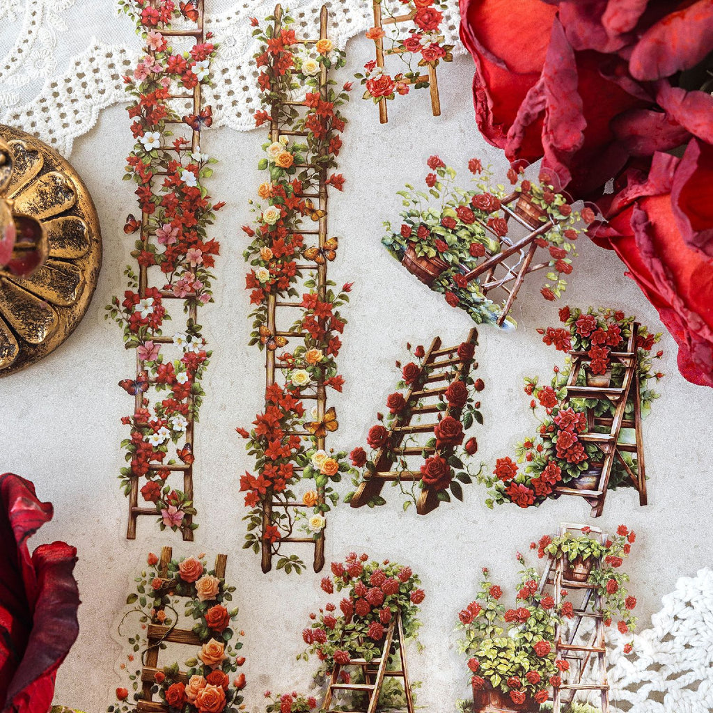 10 Pcs Garden Theme PET Stickers YLFH