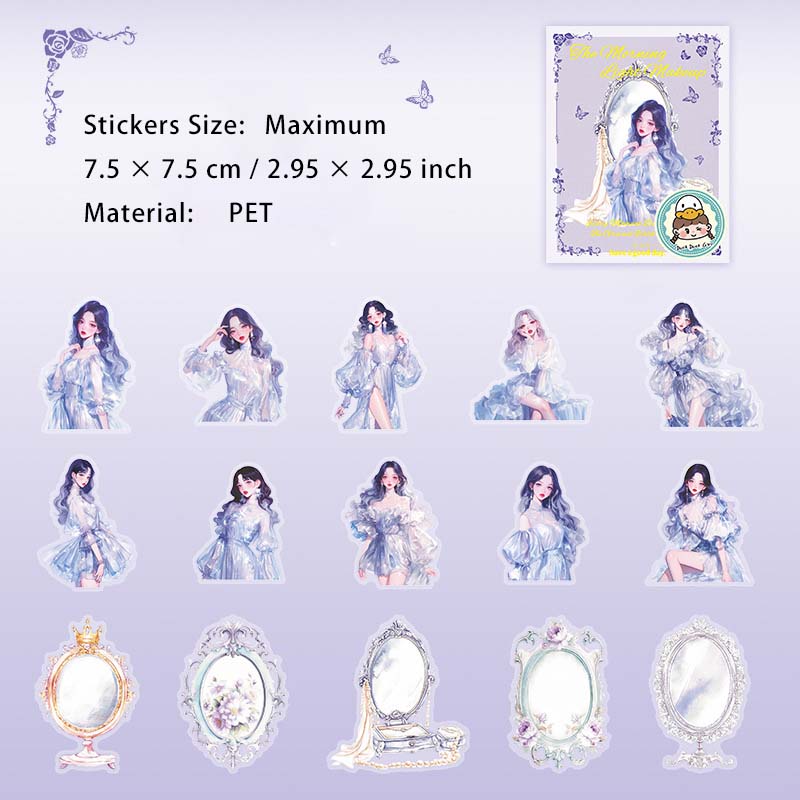 15 Pcs Party Girl PET Stickers CXQZ