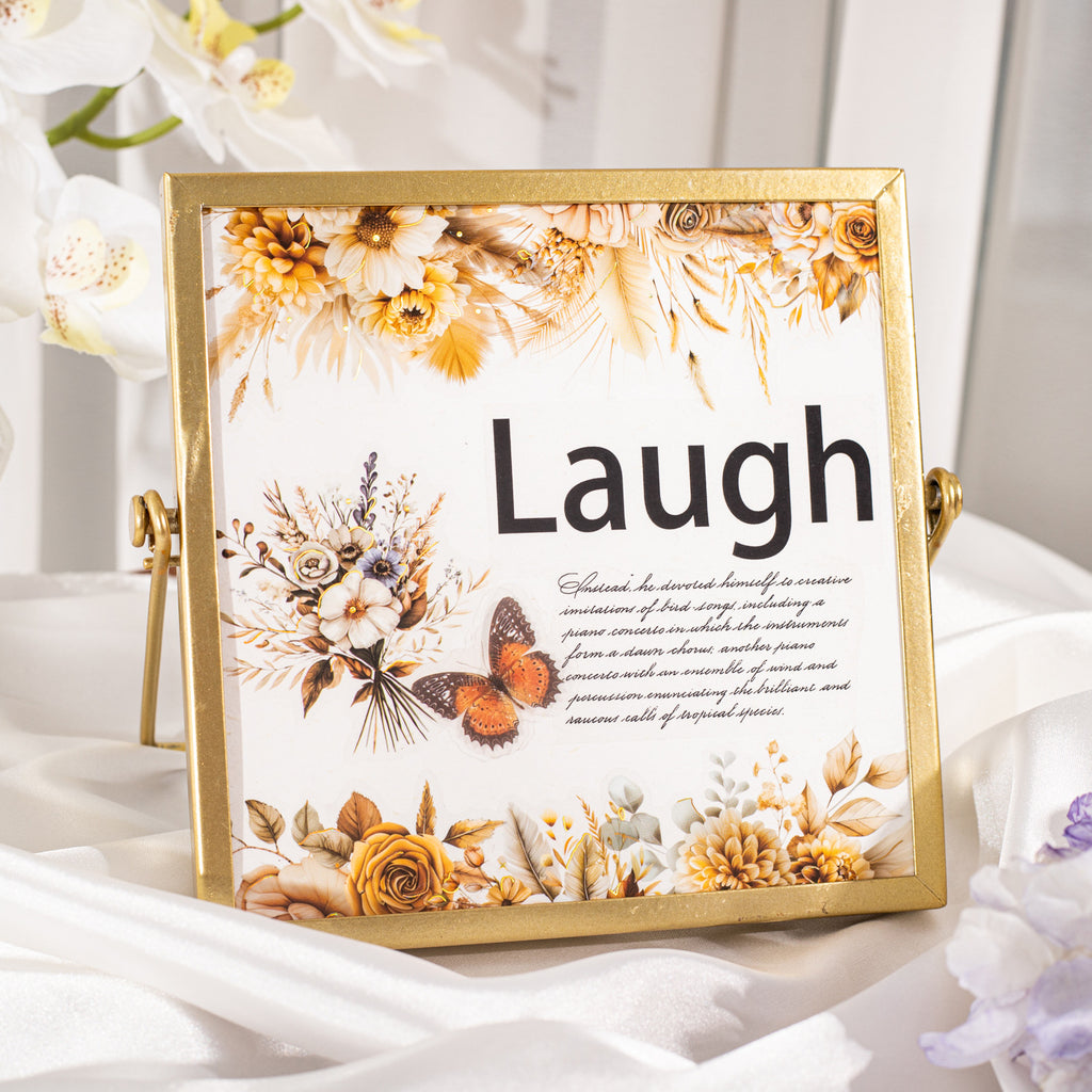 20 Pcs Flower PET Stickers HYZF