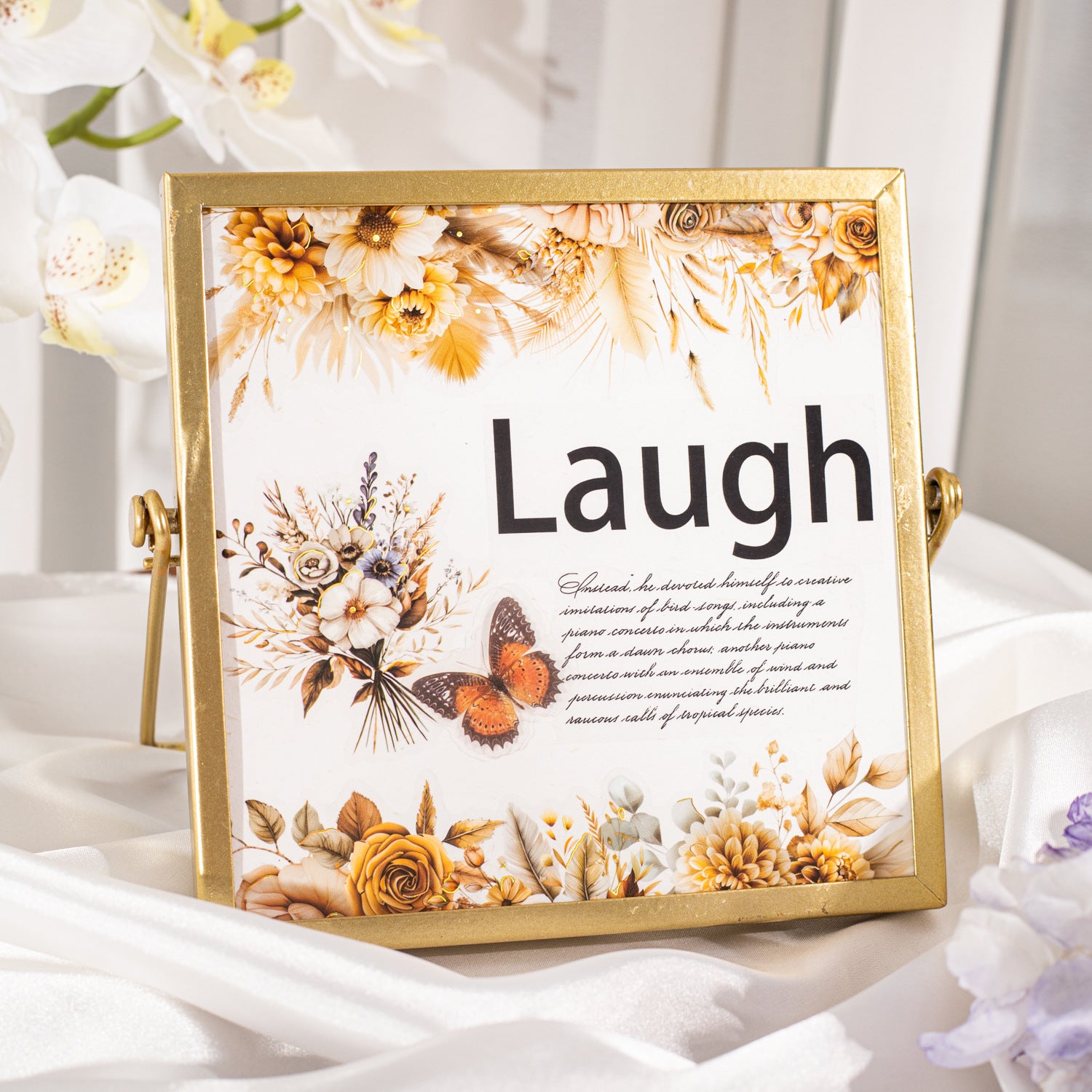 20 Pcs Flower PET Stickers HYZF