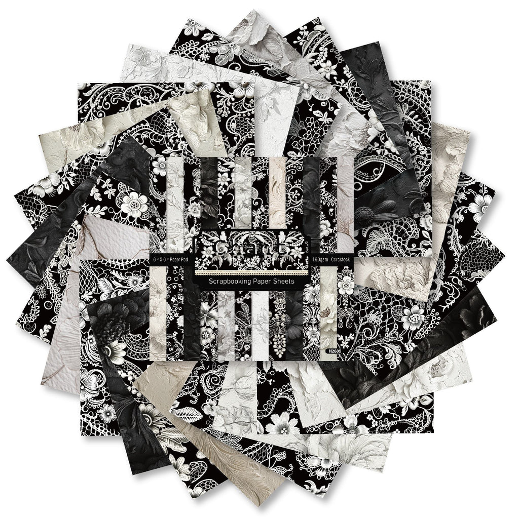 6 inch Dark Academia Scrapbook Paper Pad SKP605