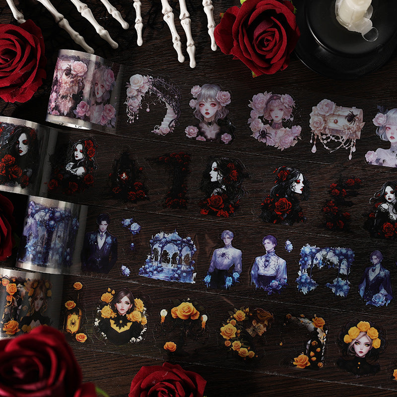 4 Rolls Gothic Flower PET Tapes Set YMMG