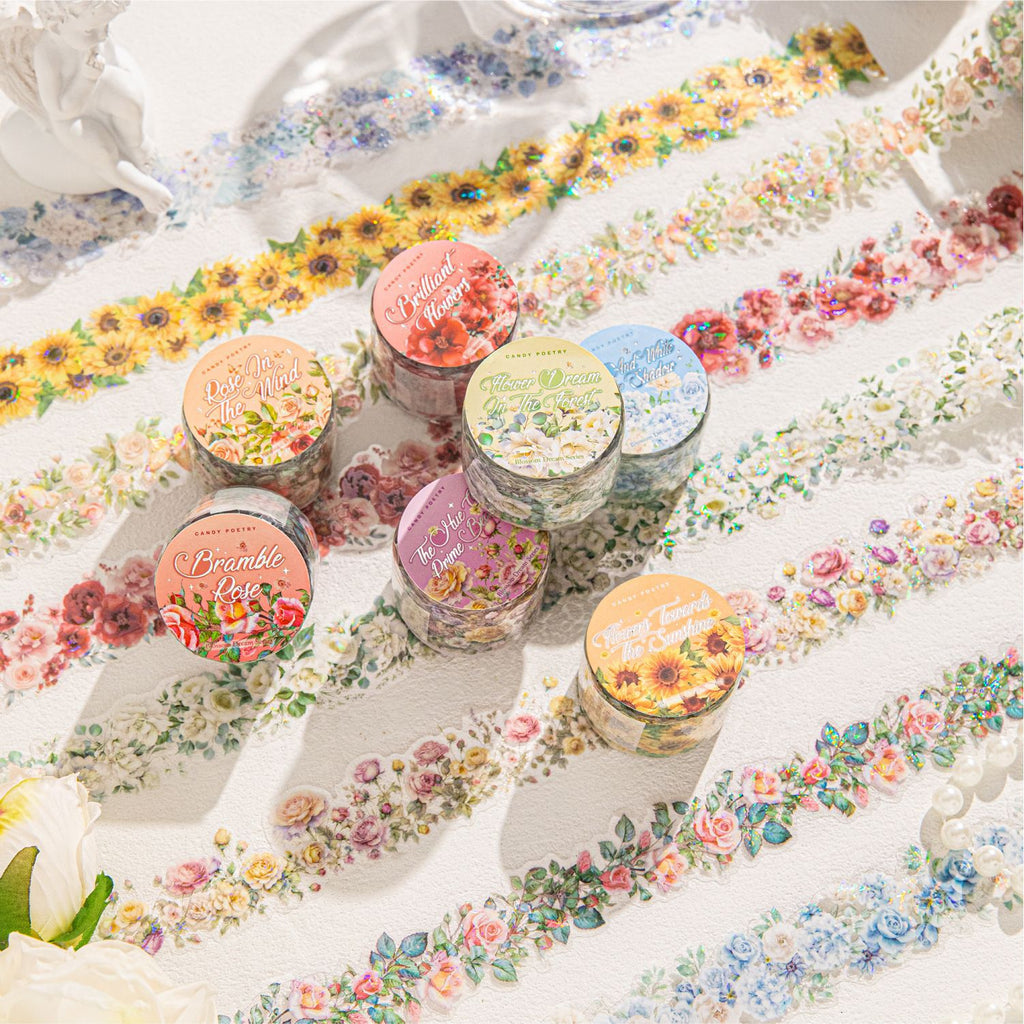 1 Roll Flower Vine PET Stickers HKMJ