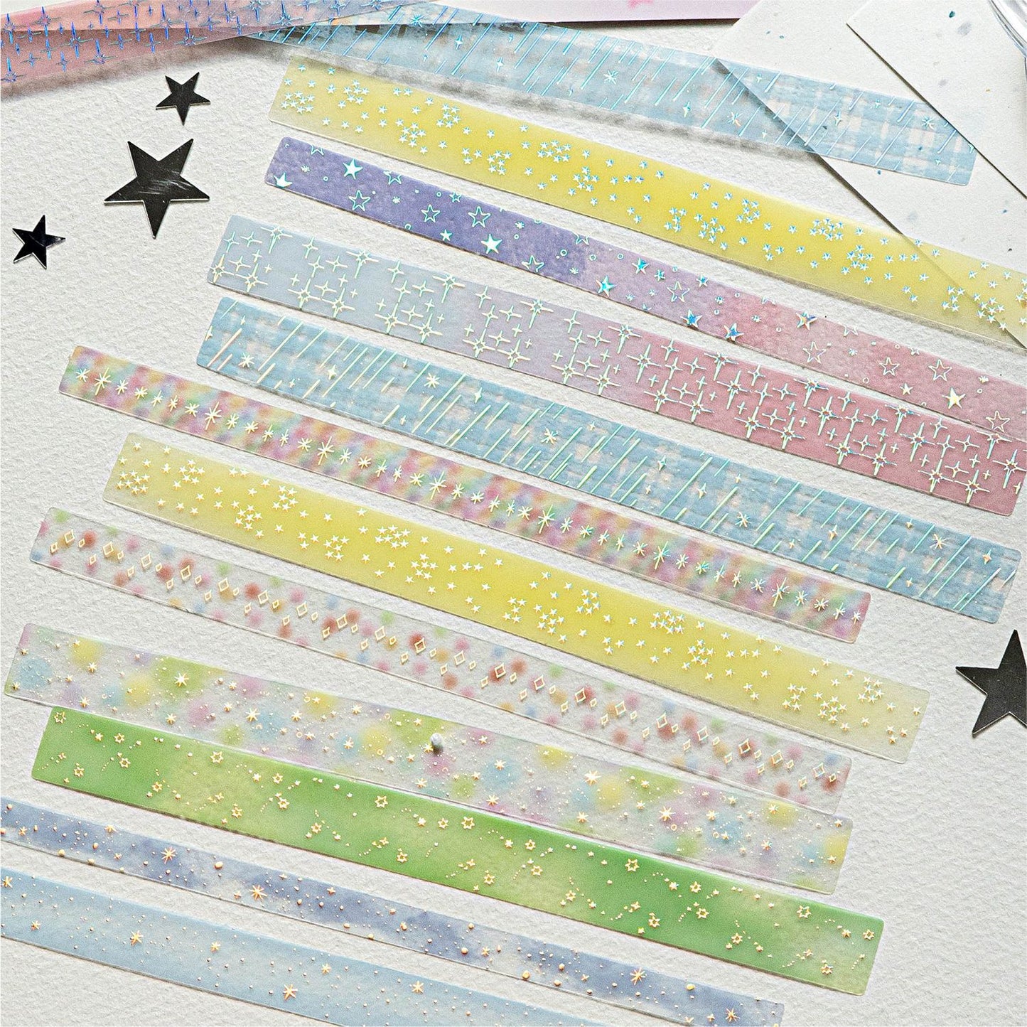 20 Pcs Star Themed PET Stickers BZXX